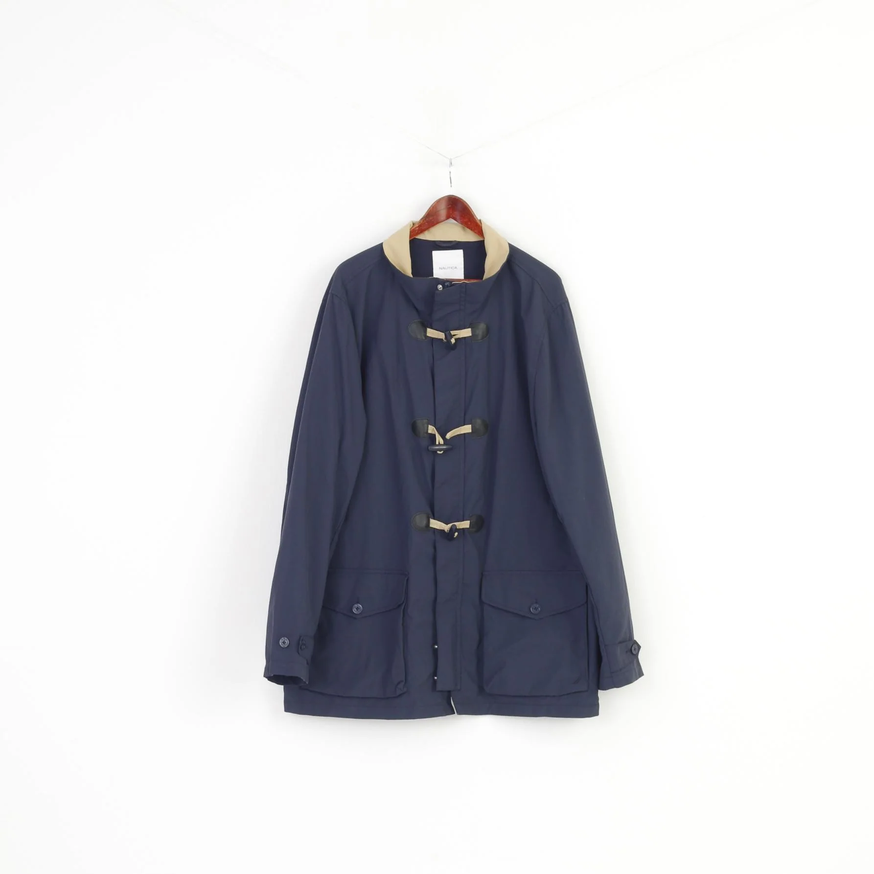 Nautica Men 4XL Jacket Nylon Navy Blue Full Zipper Outwear Top