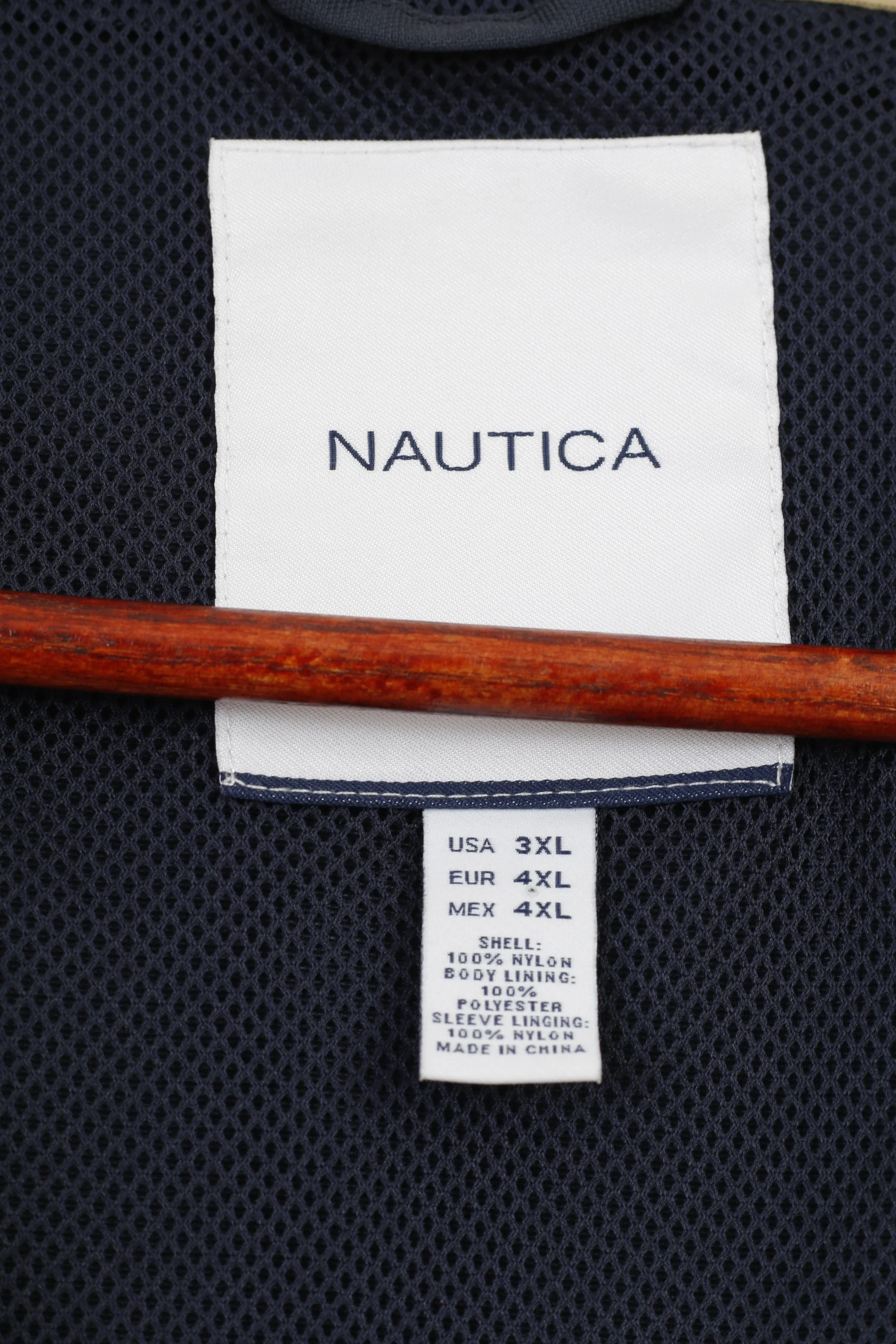 Nautica Men 4XL Jacket Nylon Navy Blue Full Zipper Outwear Top - Image 5