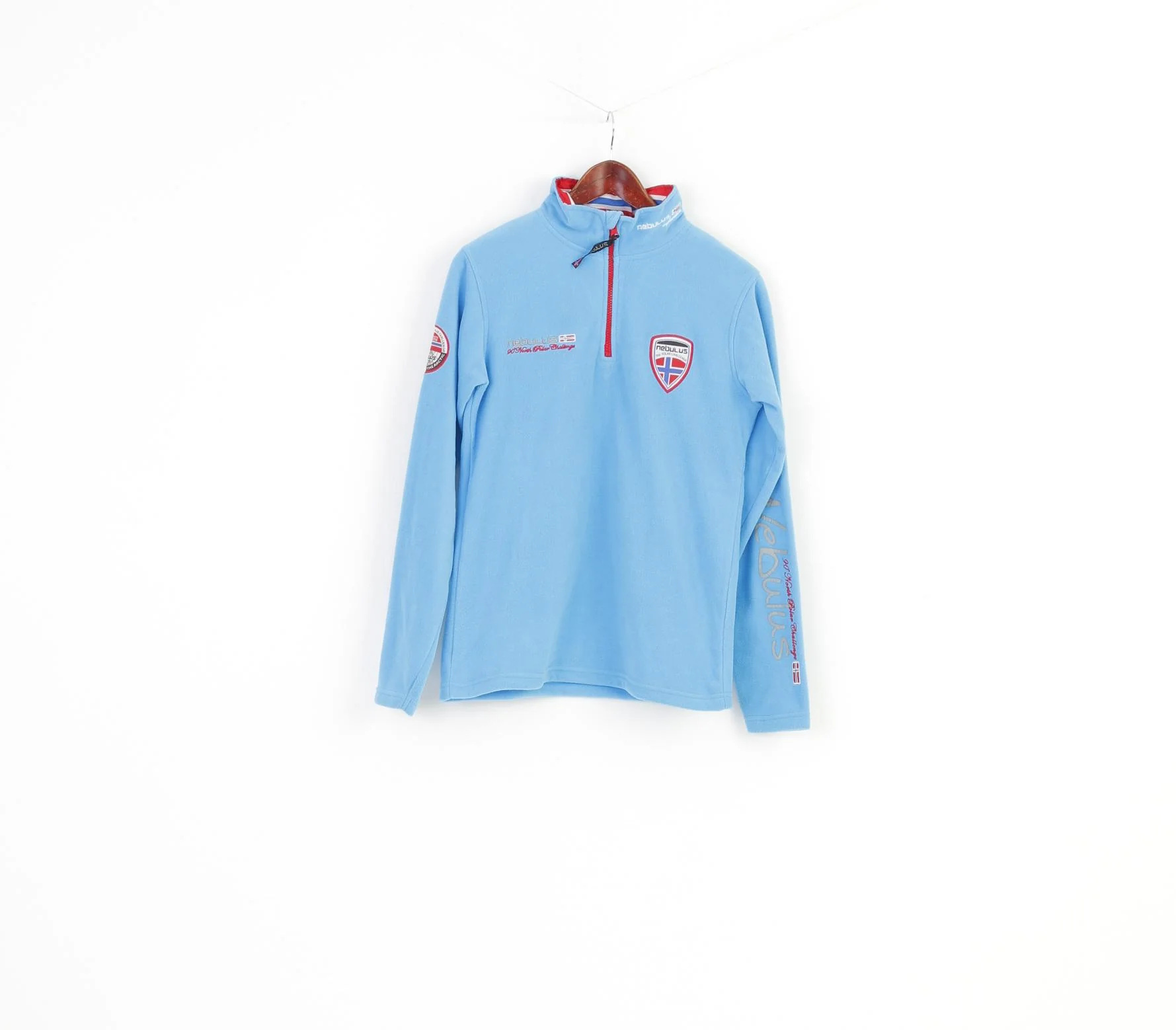 Nebulus Woman L Fleece Blue Mountain Sweatshirt Zip Neck Outdoor Top