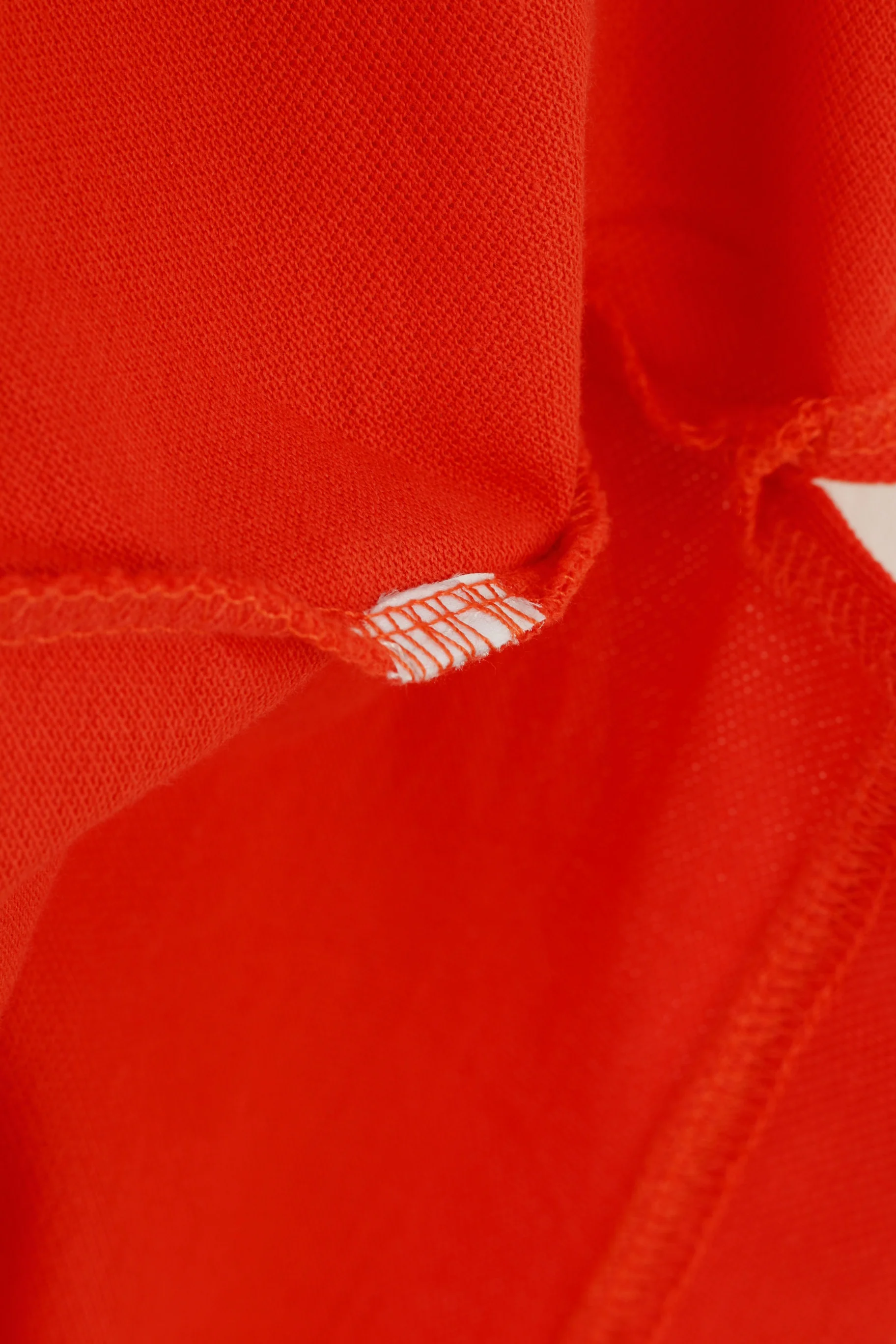Nero Perla Men L Polo Shirt Orange Detailed Buttons Classic Short Sleeve Vintage Collar Top - Image 6