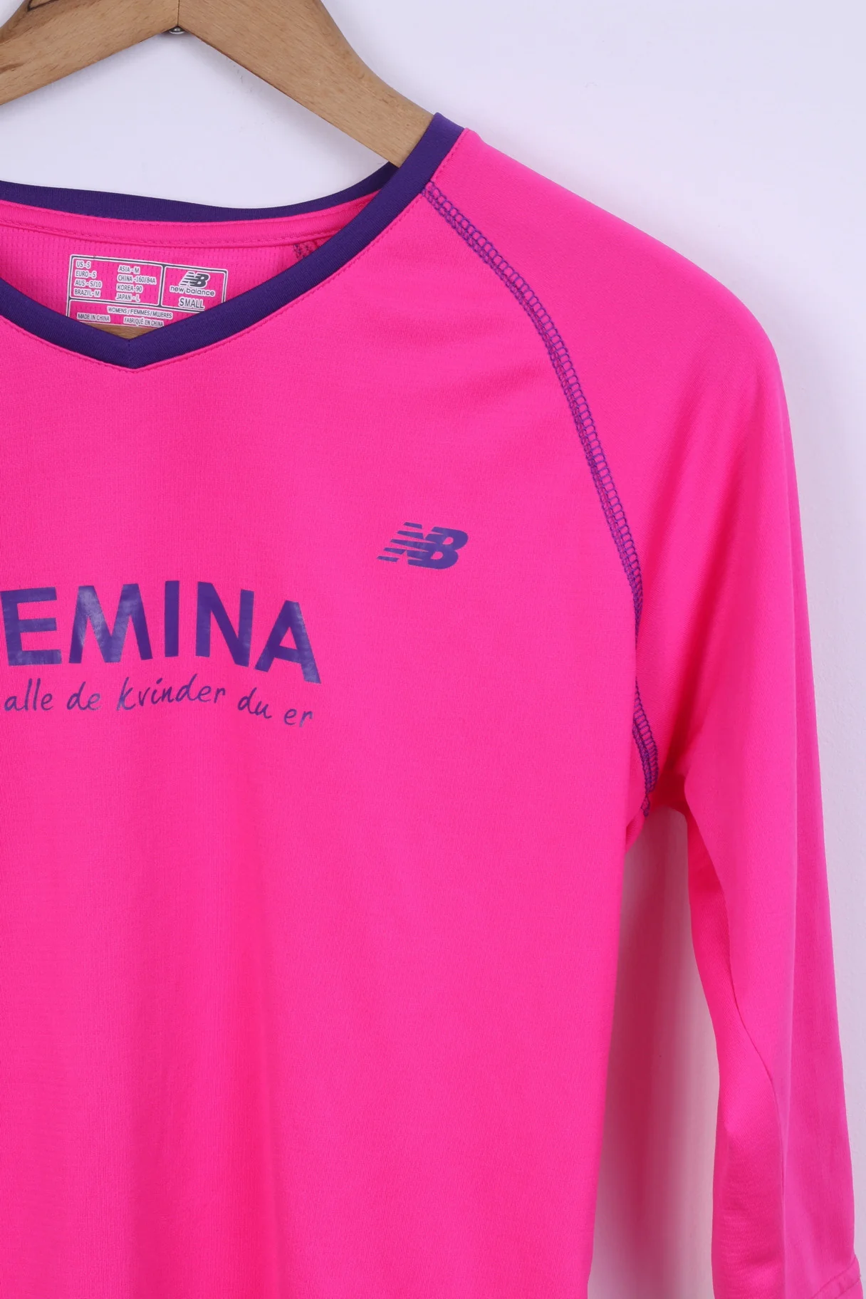 New Blance Womens S Shirt Pink Femina Sport Training - Image 2