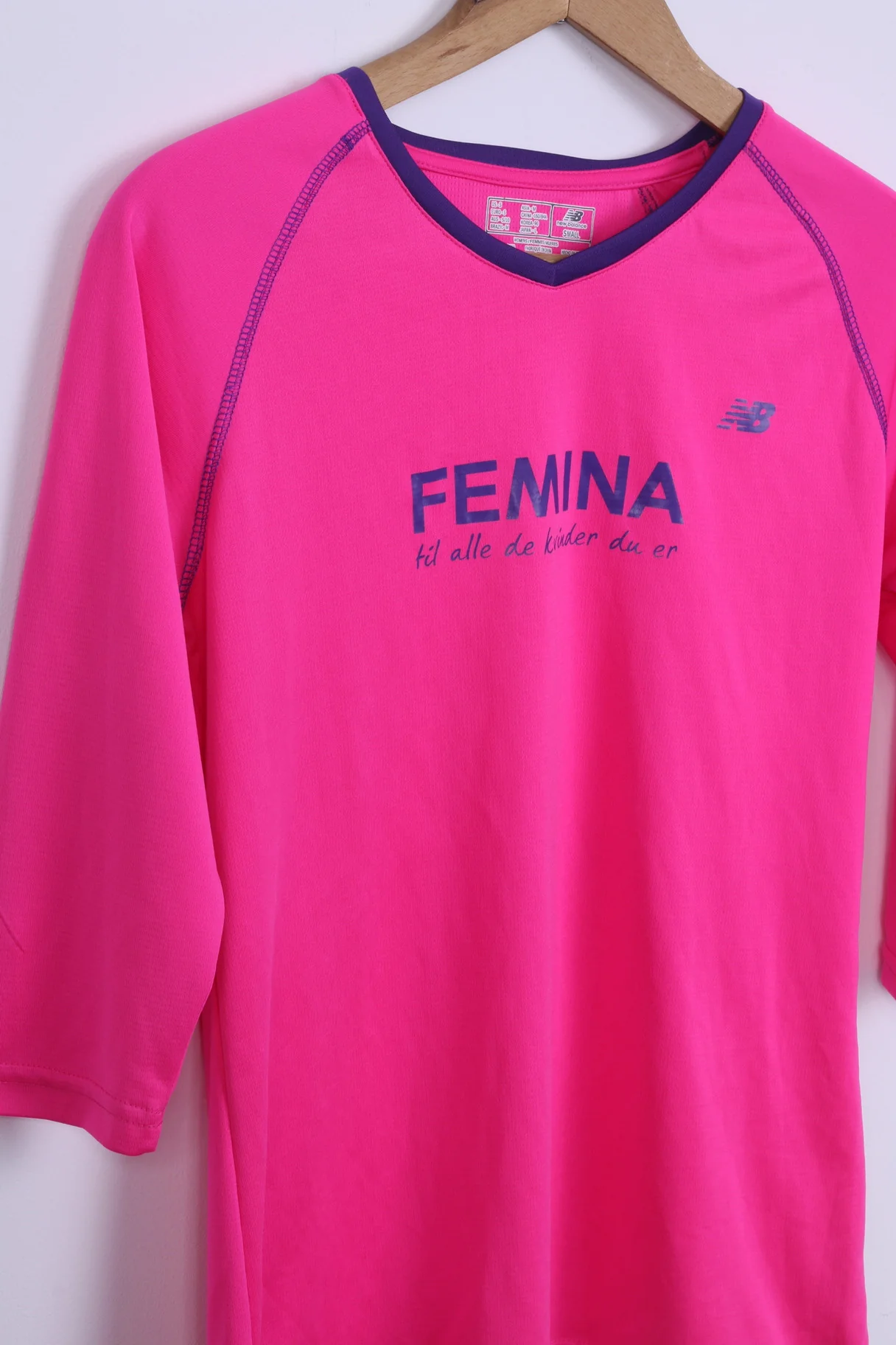 New Blance Womens S Shirt Pink Femina Sport Training - Image 3