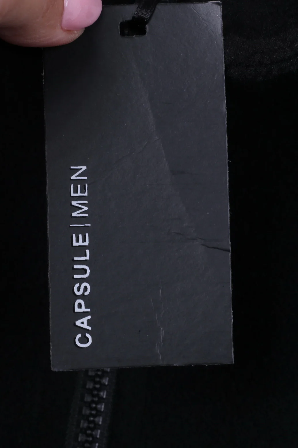 New Capsule Mens 3XL Feece Top Black Sweatshirt Zip Neck - Image 5