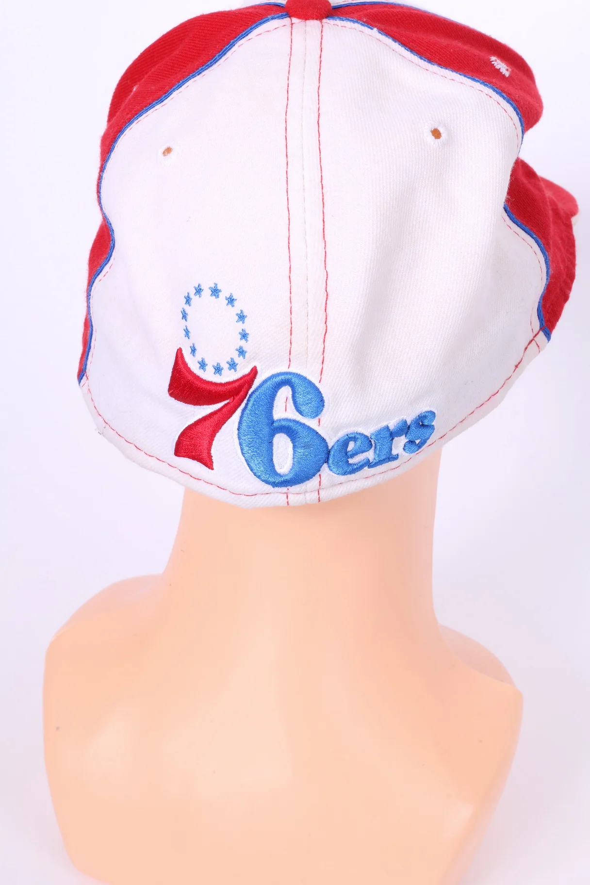 New Era Mens 7.5 Caps NBA Basketball Red White Hat 76 ers 59 FIFTY 59.6 cm - Image 5