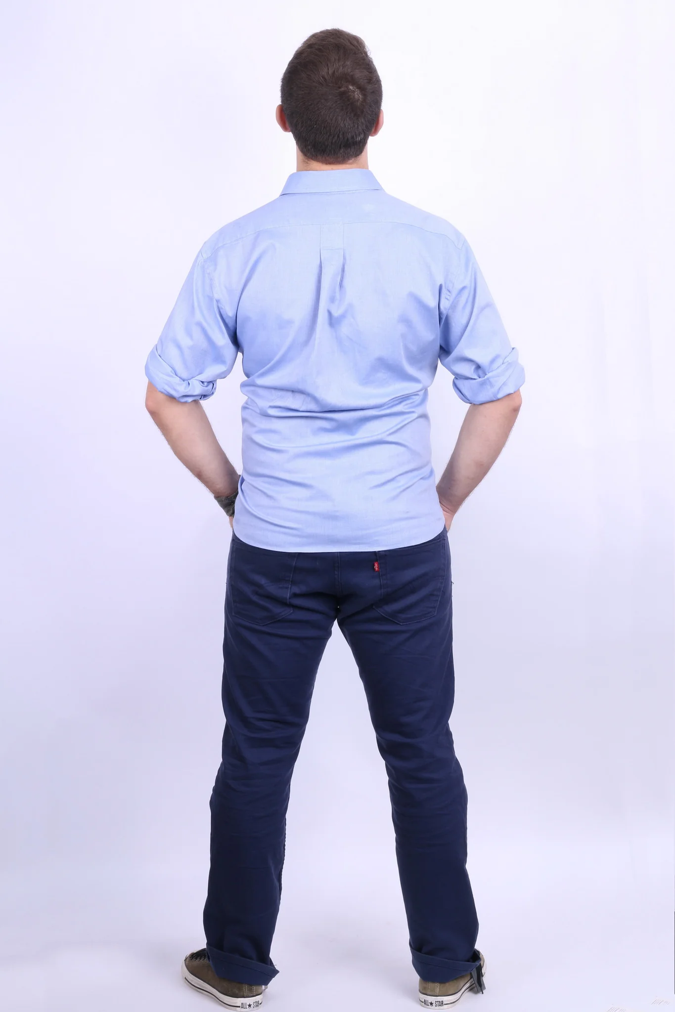 New Fila Mens 2XL Casual Shirt Long Sleeve Blue Checkered Cotton - Image 7