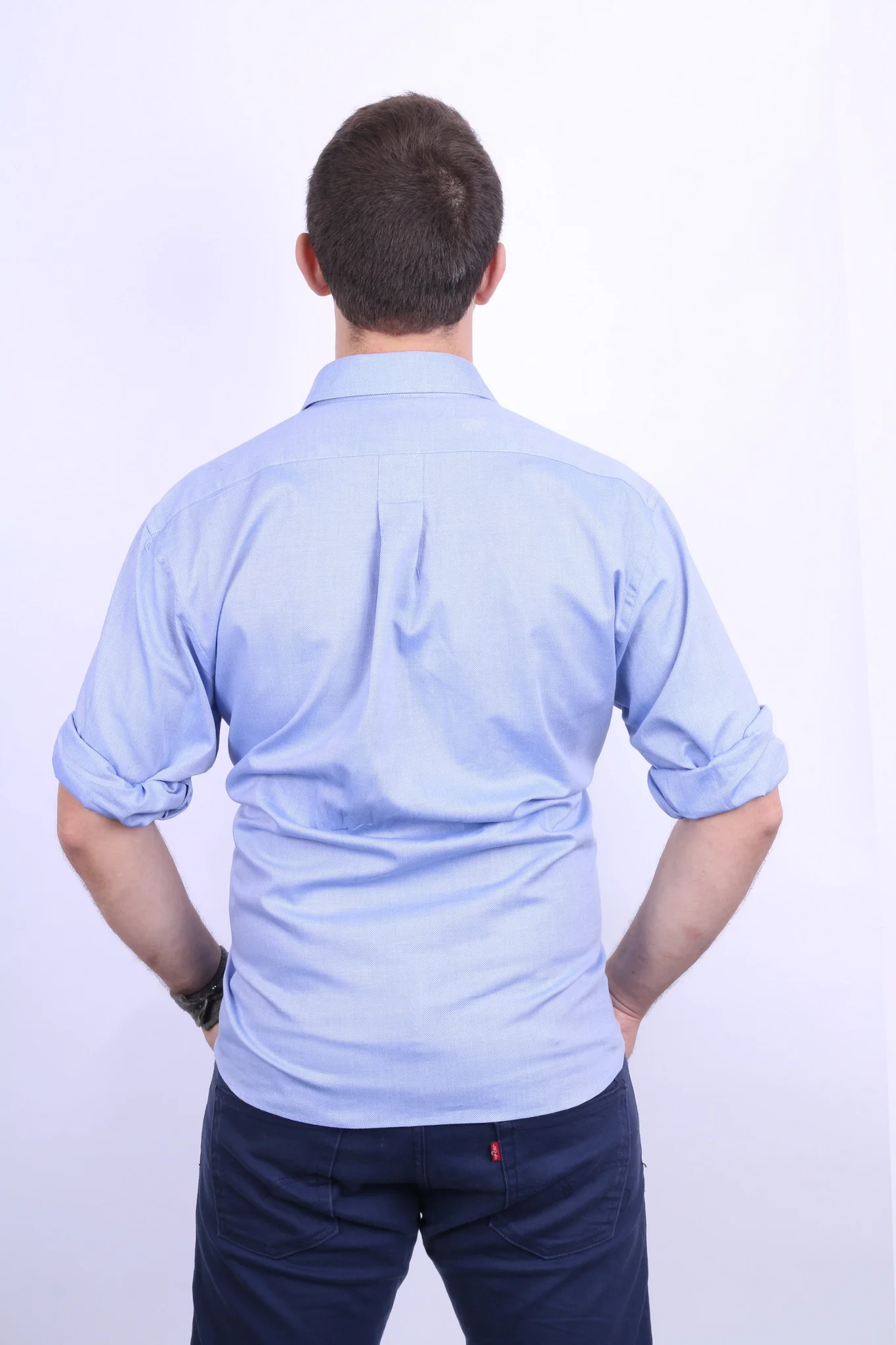 New Fila Mens 2XL Casual Shirt Long Sleeve Blue Checkered Cotton - Image 9