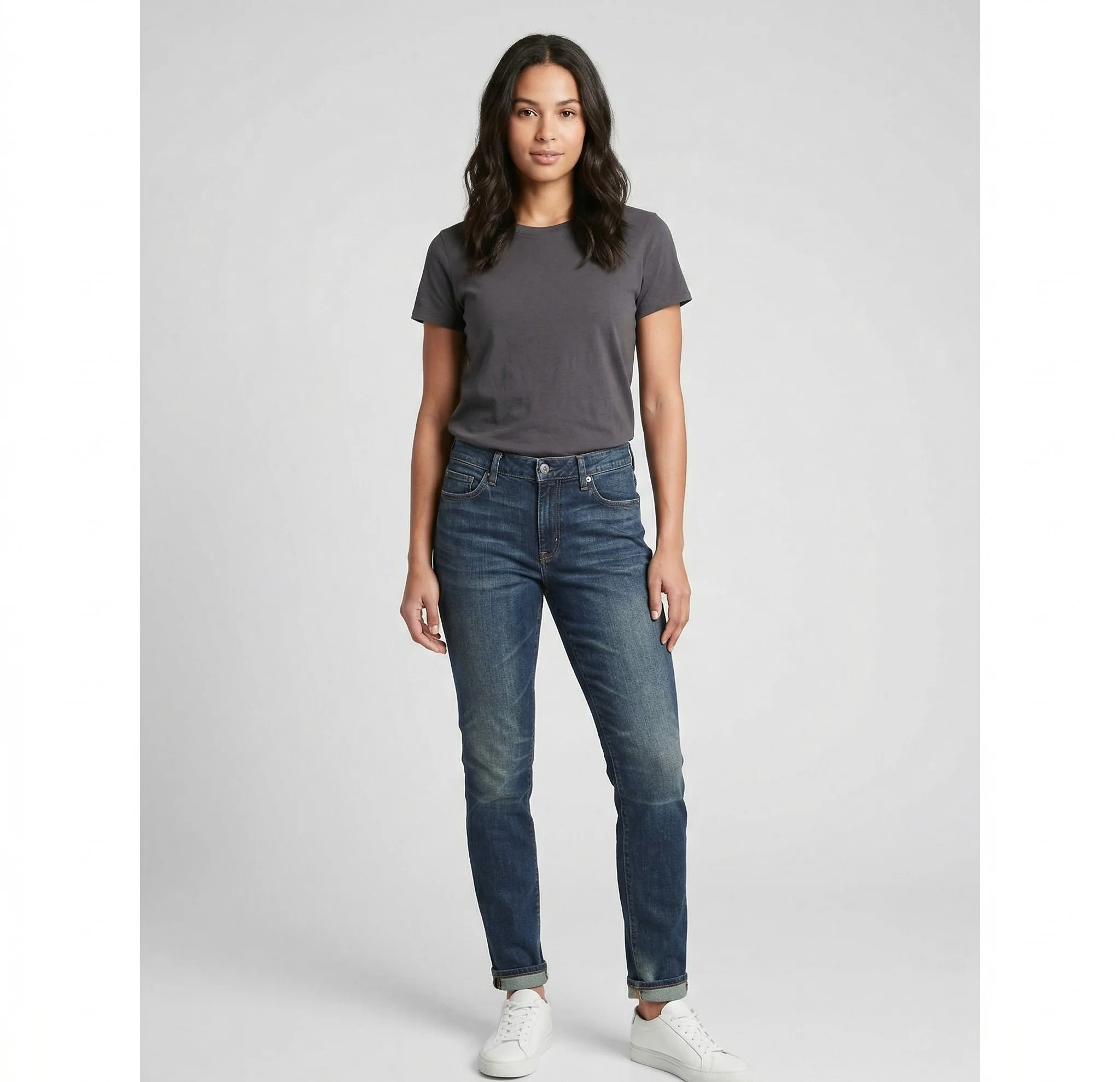 New GAP Women 30 Jeans Trousers Navy Cotton Denim Slim Fit Pants