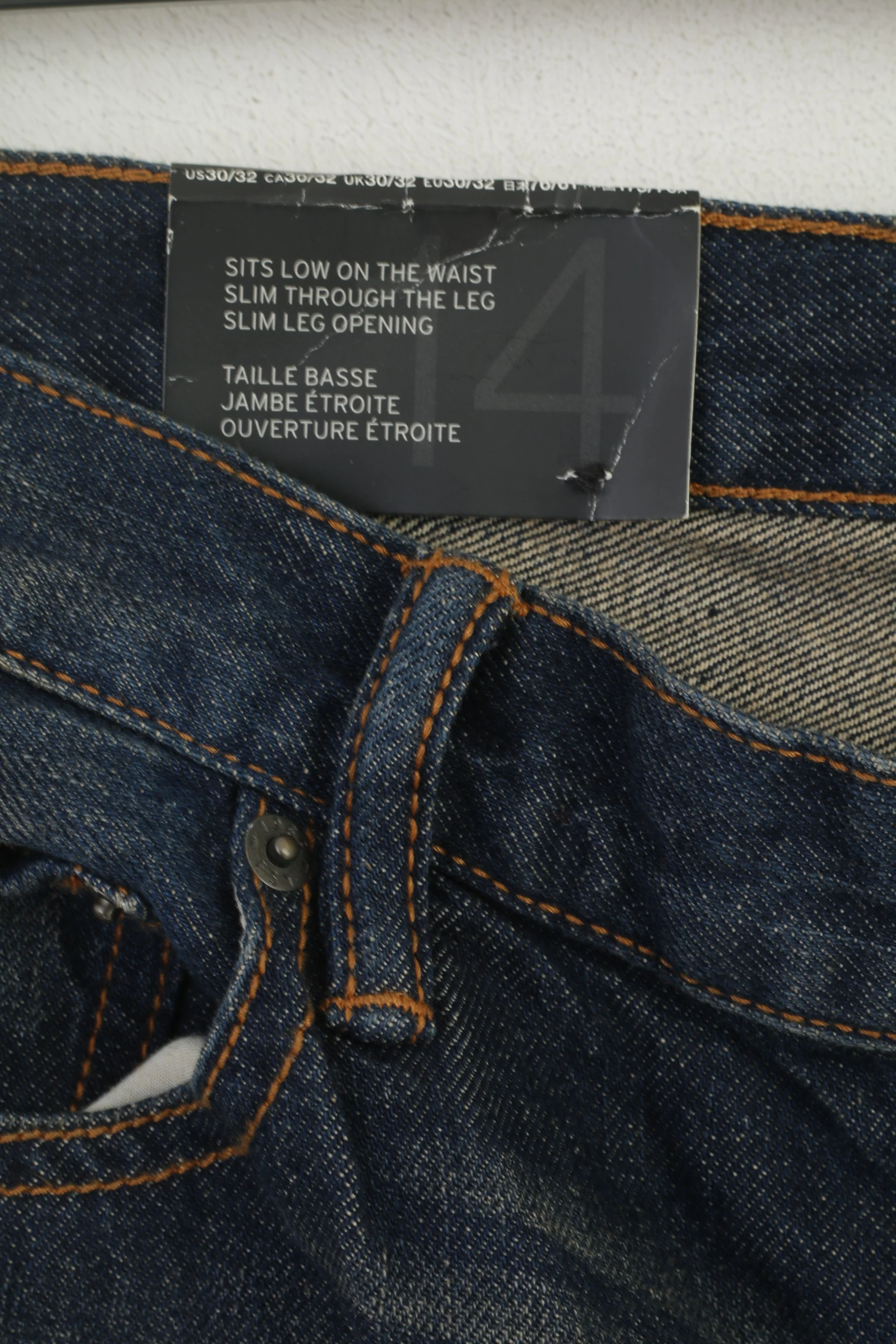New GAP Women 30 Jeans Trousers Navy Cotton Denim Slim Fit Pants - Image 4