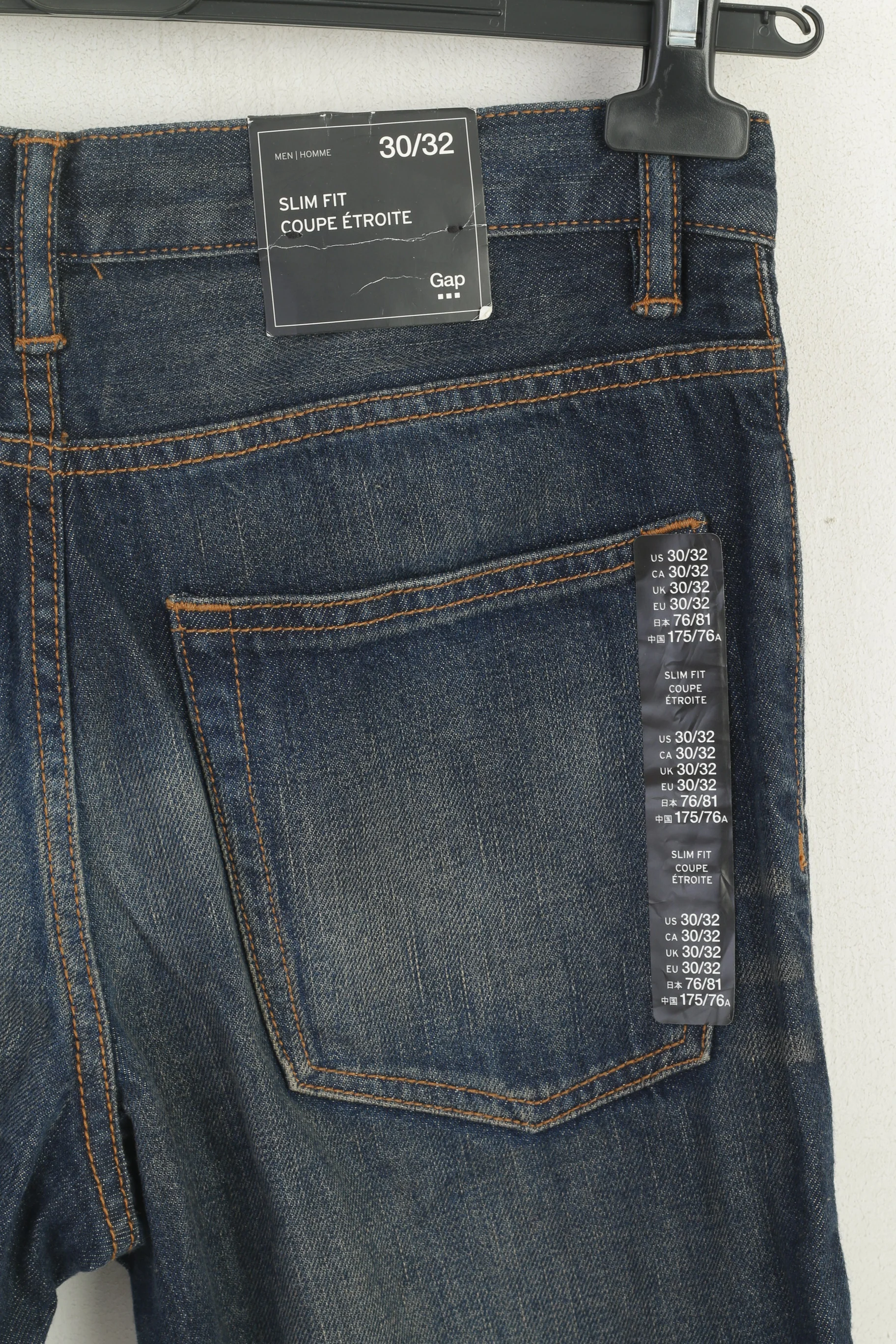 New GAP Women 30 Jeans Trousers Navy Cotton Denim Slim Fit Pants - Image 6