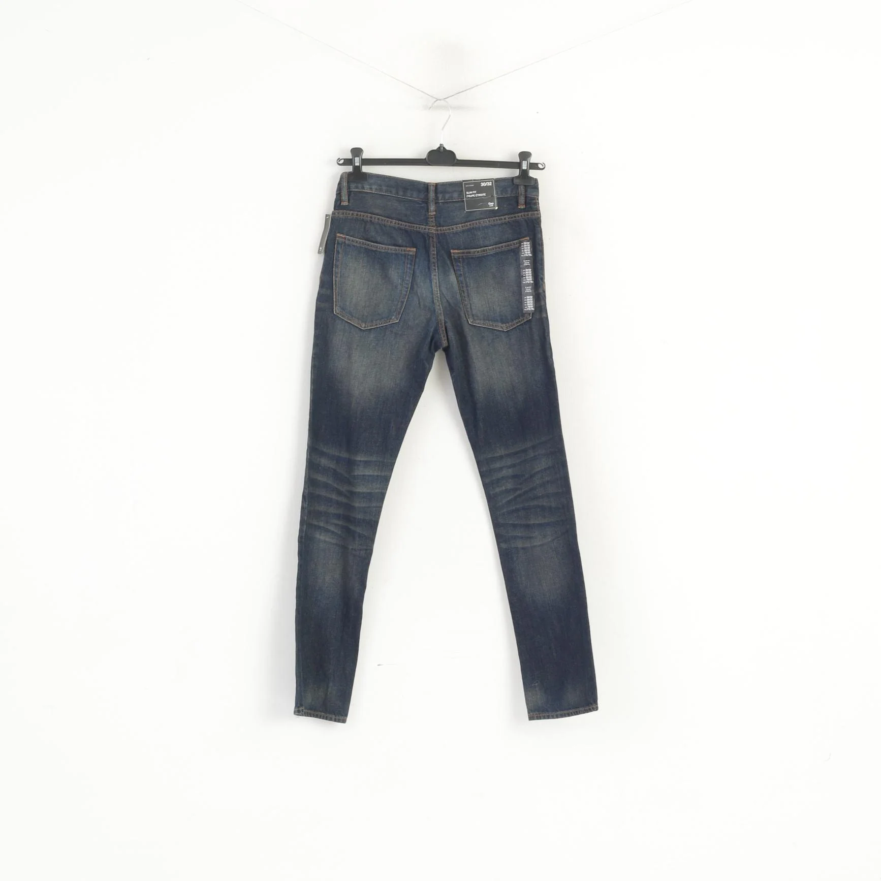 New GAP Women 30 Jeans Trousers Navy Cotton Denim Slim Fit Pants - Image 7