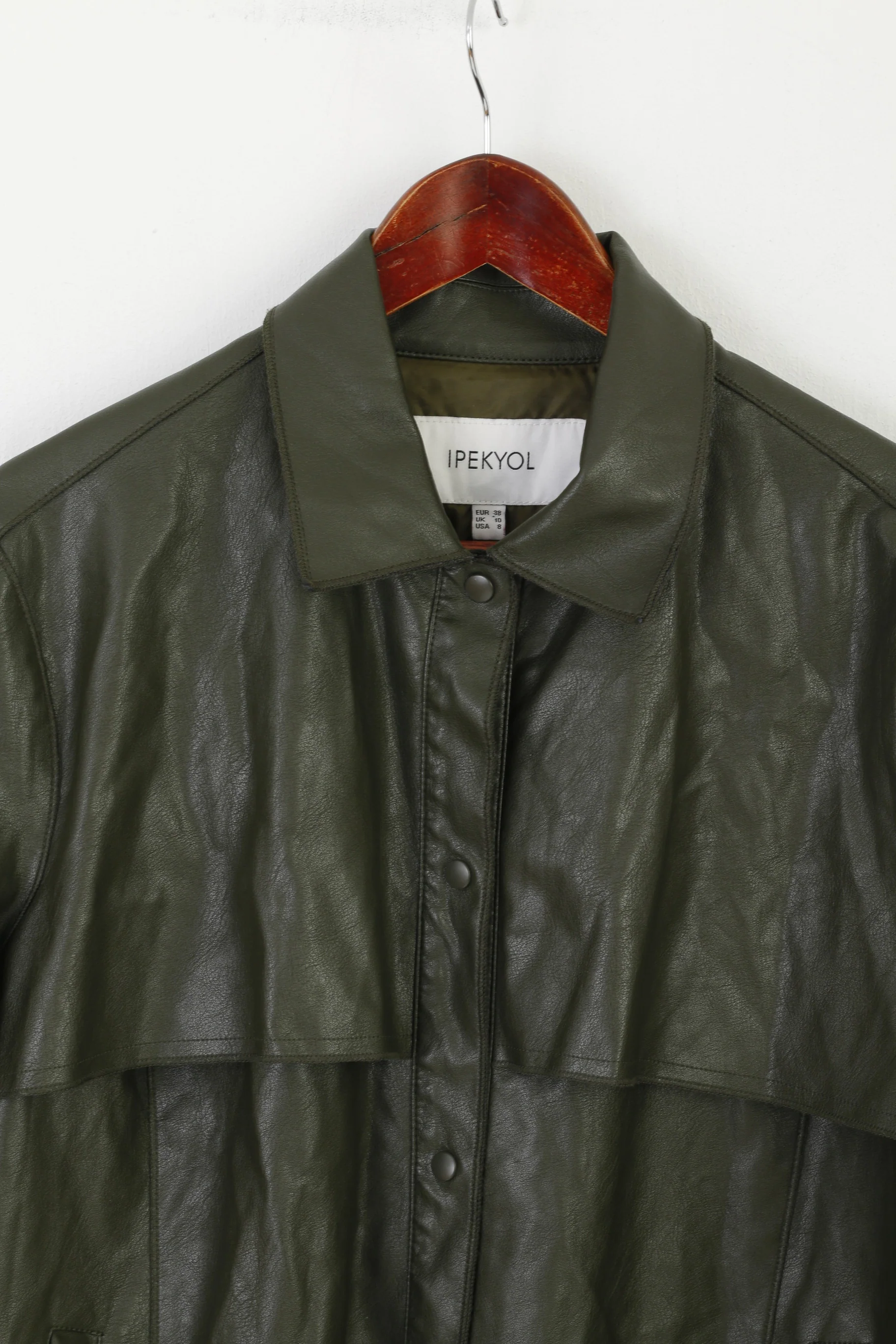 New Ipekyol Women 38 M Jacket Green Casual Boho Snap Oversize Lightweight Top - Image 2