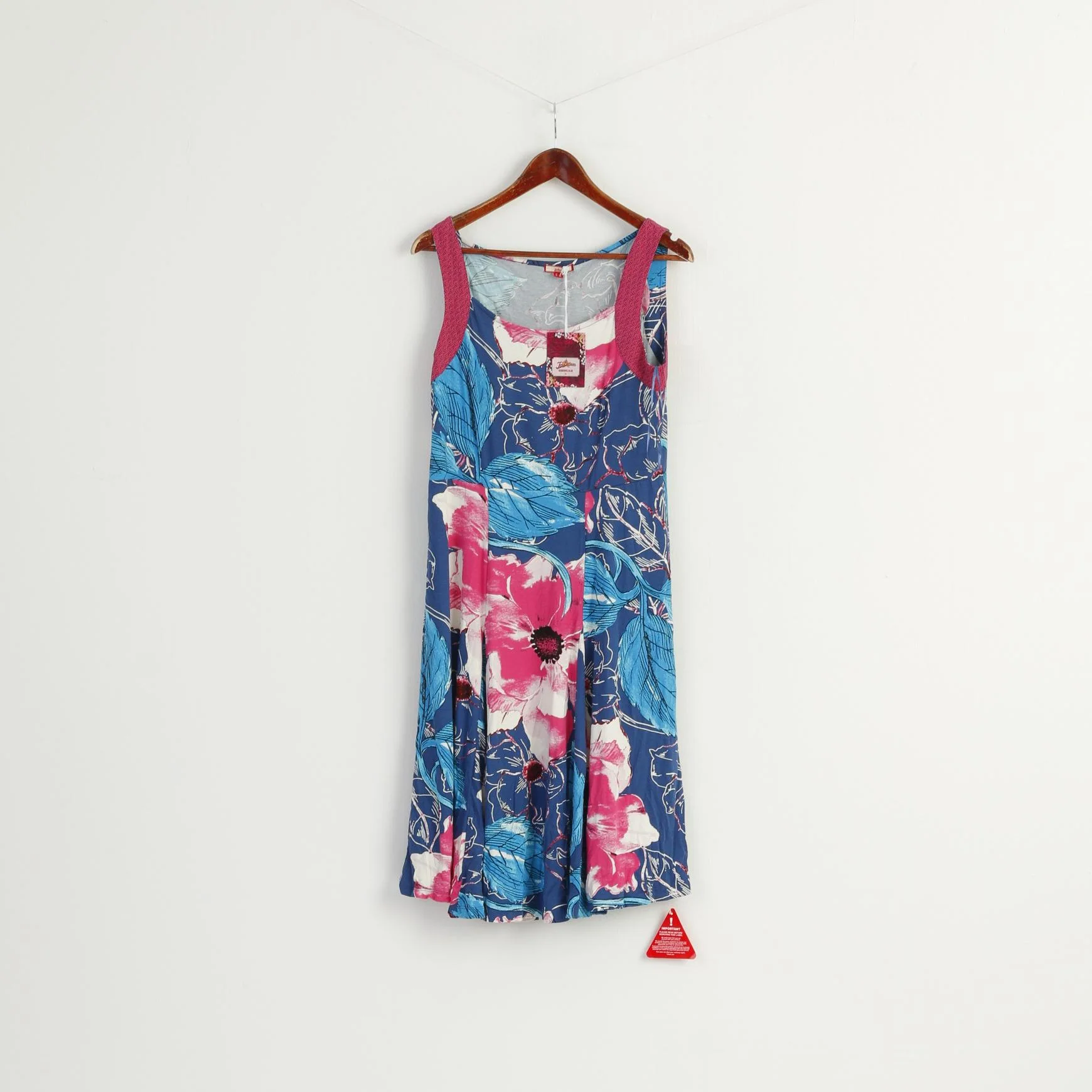 New Joe Browns Women 12 38 M Dress Pink Viscose Floral Summer Stertch - Image 2