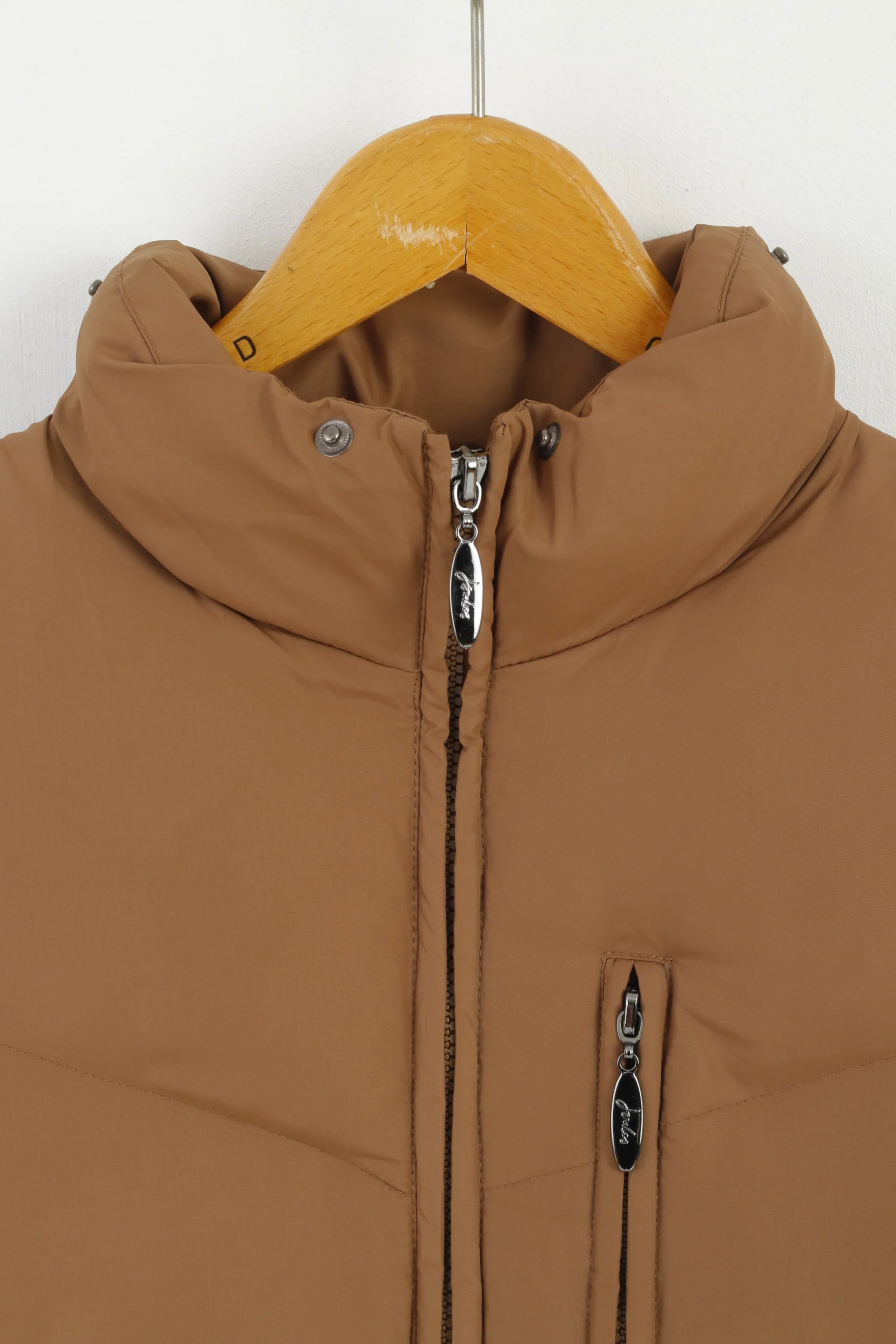 New Joules Women 10 S Vest Gilet Brown Bodywarmer Full Zipper Baltic Top - Image 3