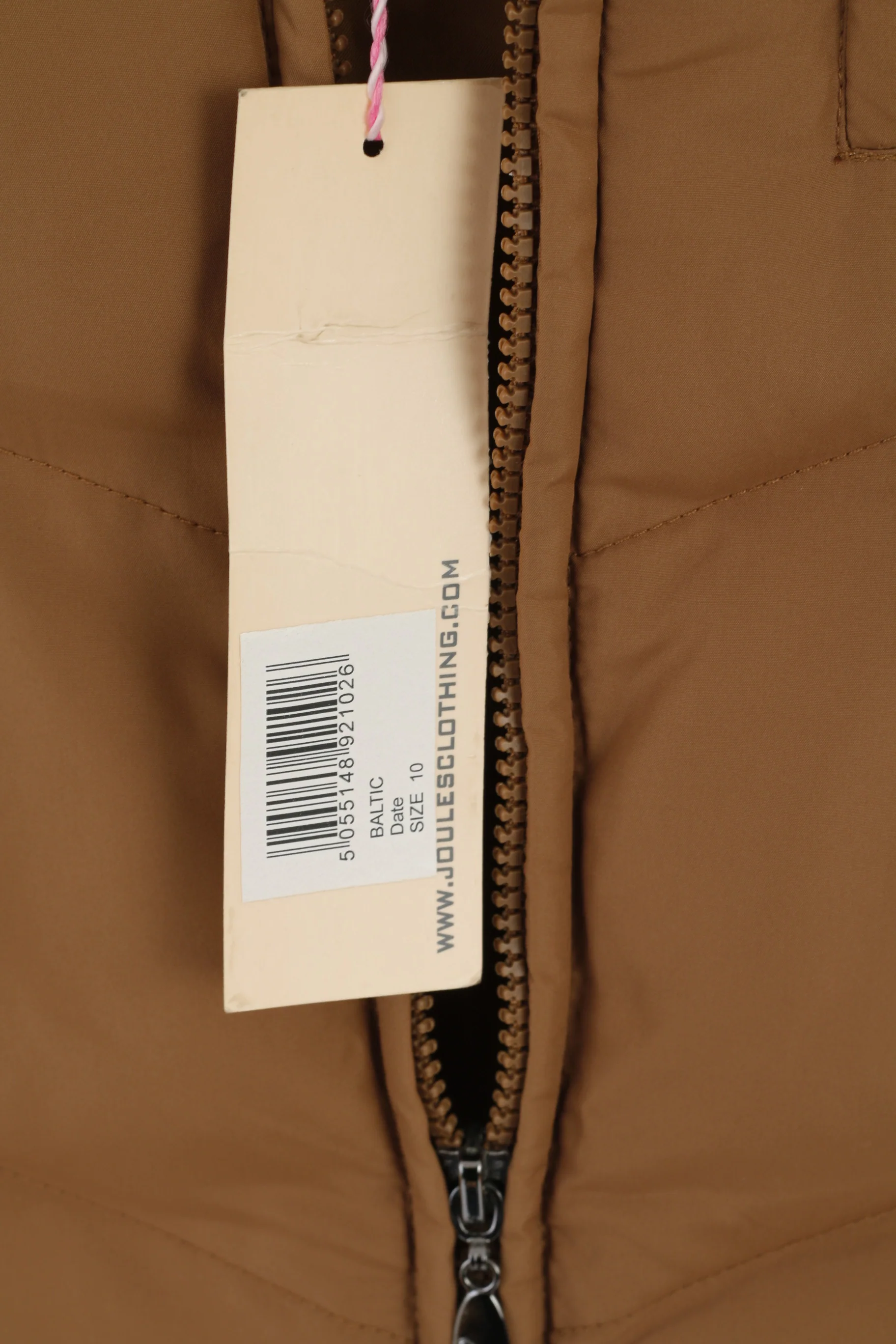 New Joules Women 10 S Vest Gilet Brown Bodywarmer Full Zipper Baltic Top - Image 6