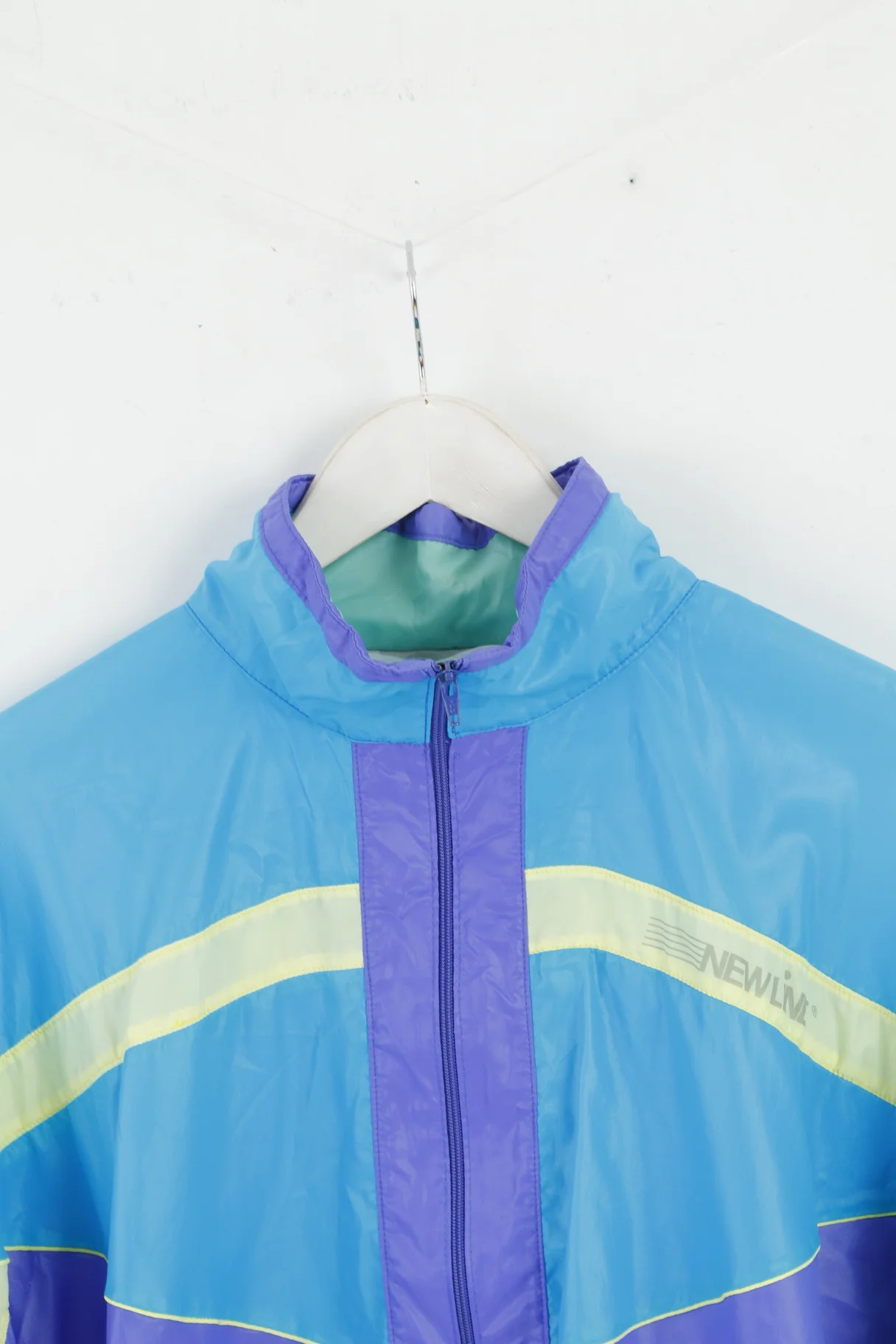 Newline Men XL Jacket Blue Lightweight Nylon Waterproof Run Active Top - Image 2