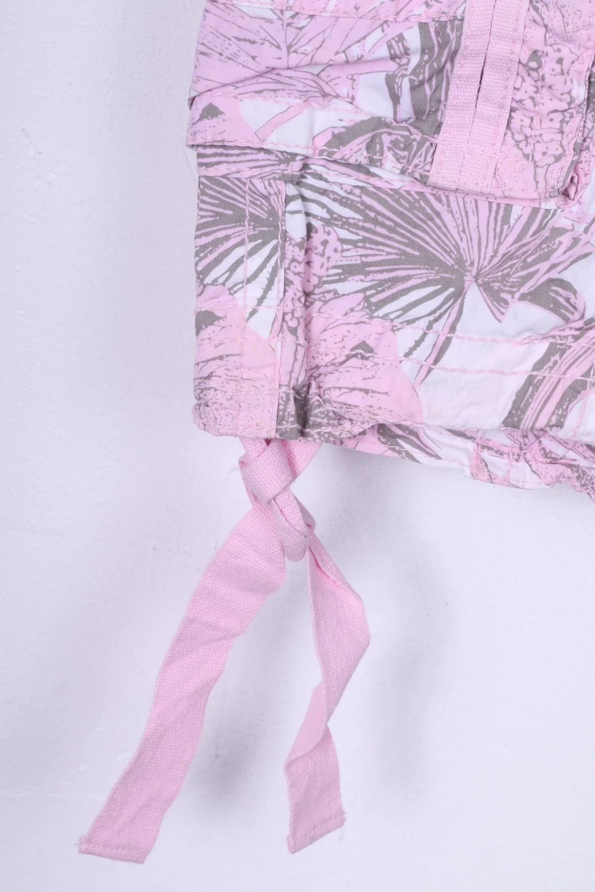 New Look Womens 16 44 Shorts Pants Pink Surf Wear Cotton Flower Print Beach - Image 3