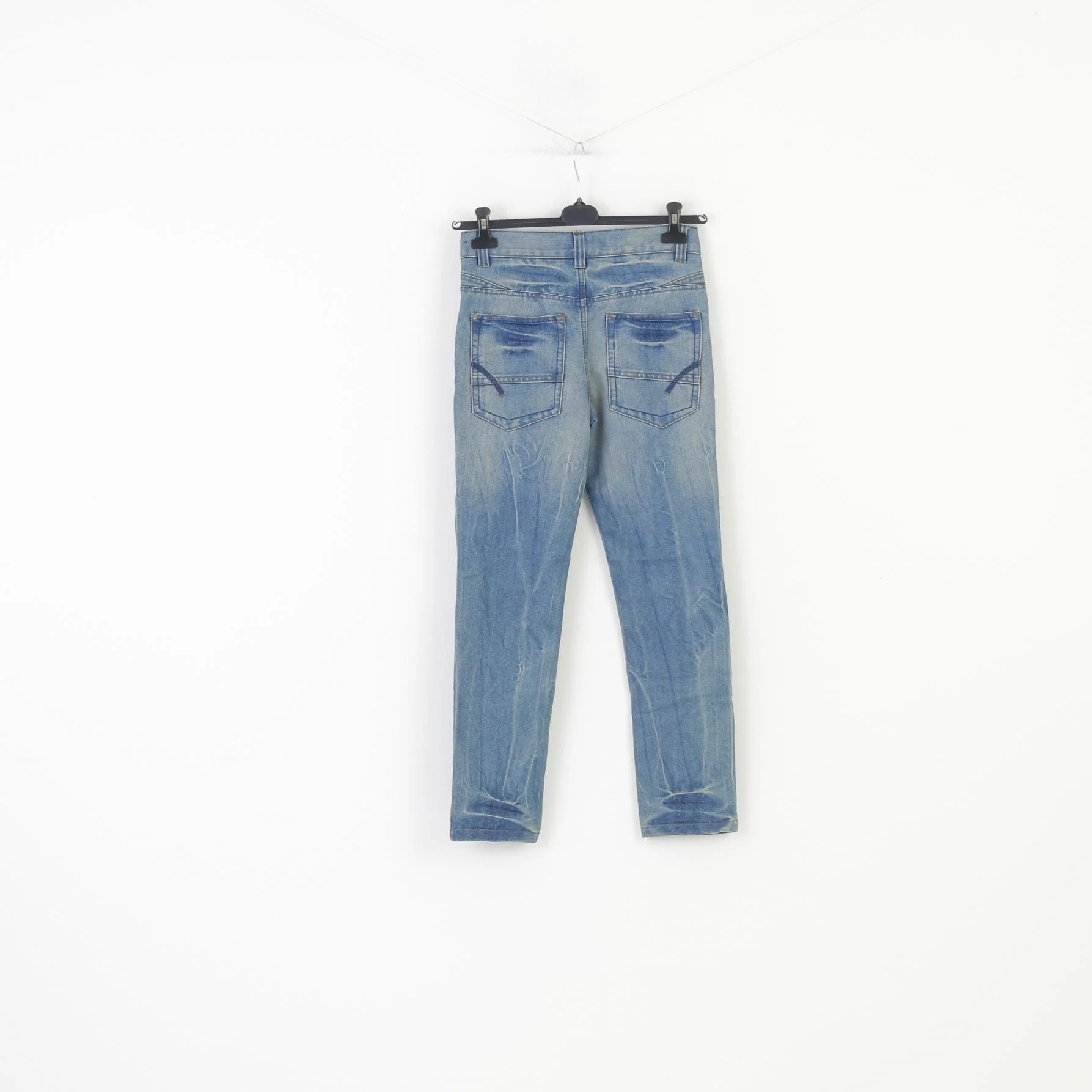 NEW Next Girls 12 Age 152 Trousers Denim Jeans Skinny Cotton High Waist Pants - Image 8