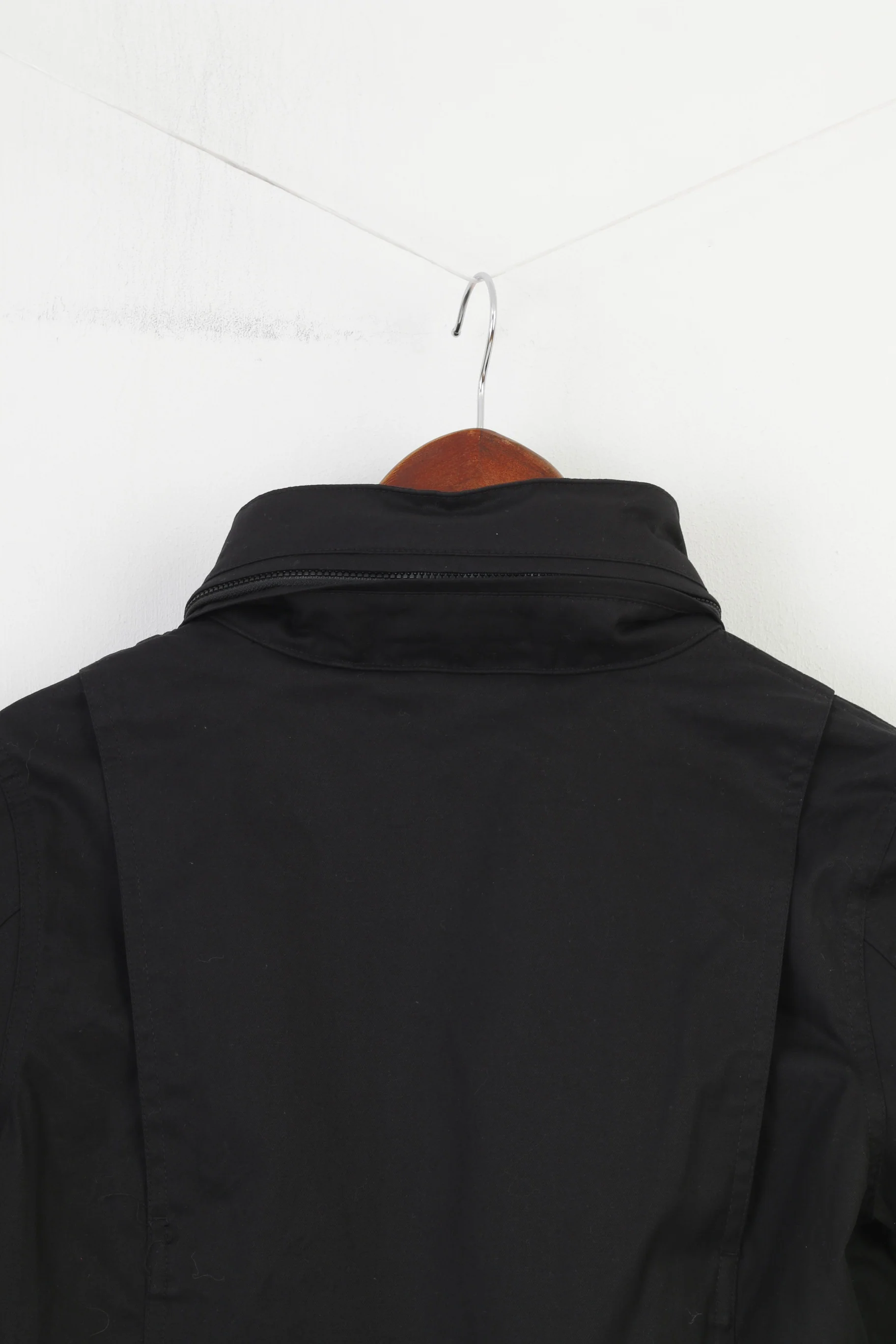 NEW Nike Woman XS Jacket Black Full Double Zipper Cotton Retractable Hood Breathable Top - Image 10