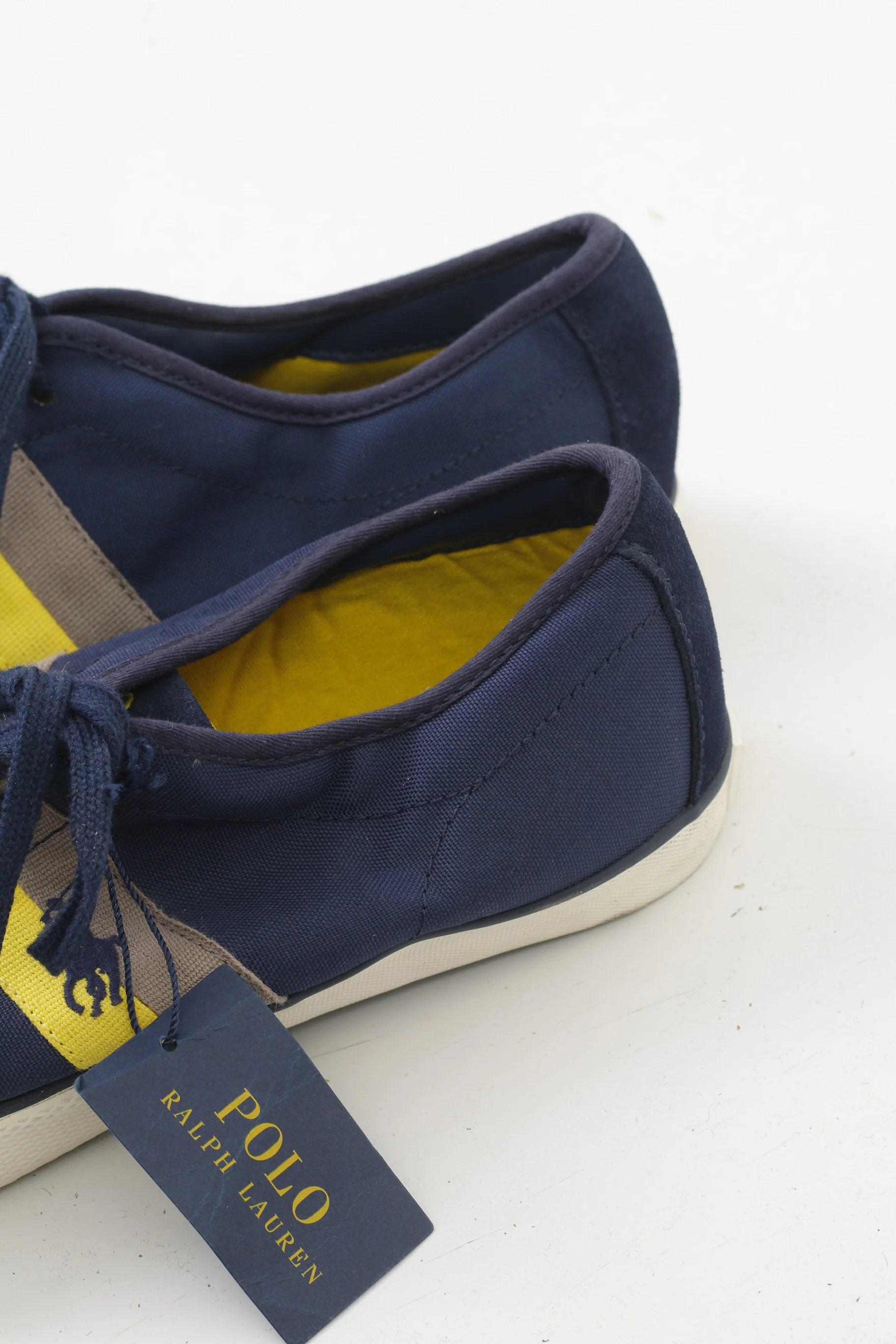 NEW Polo Ralph Lauren Men 12 45 Shoes Navy Training Laces Sneakers - Image 6