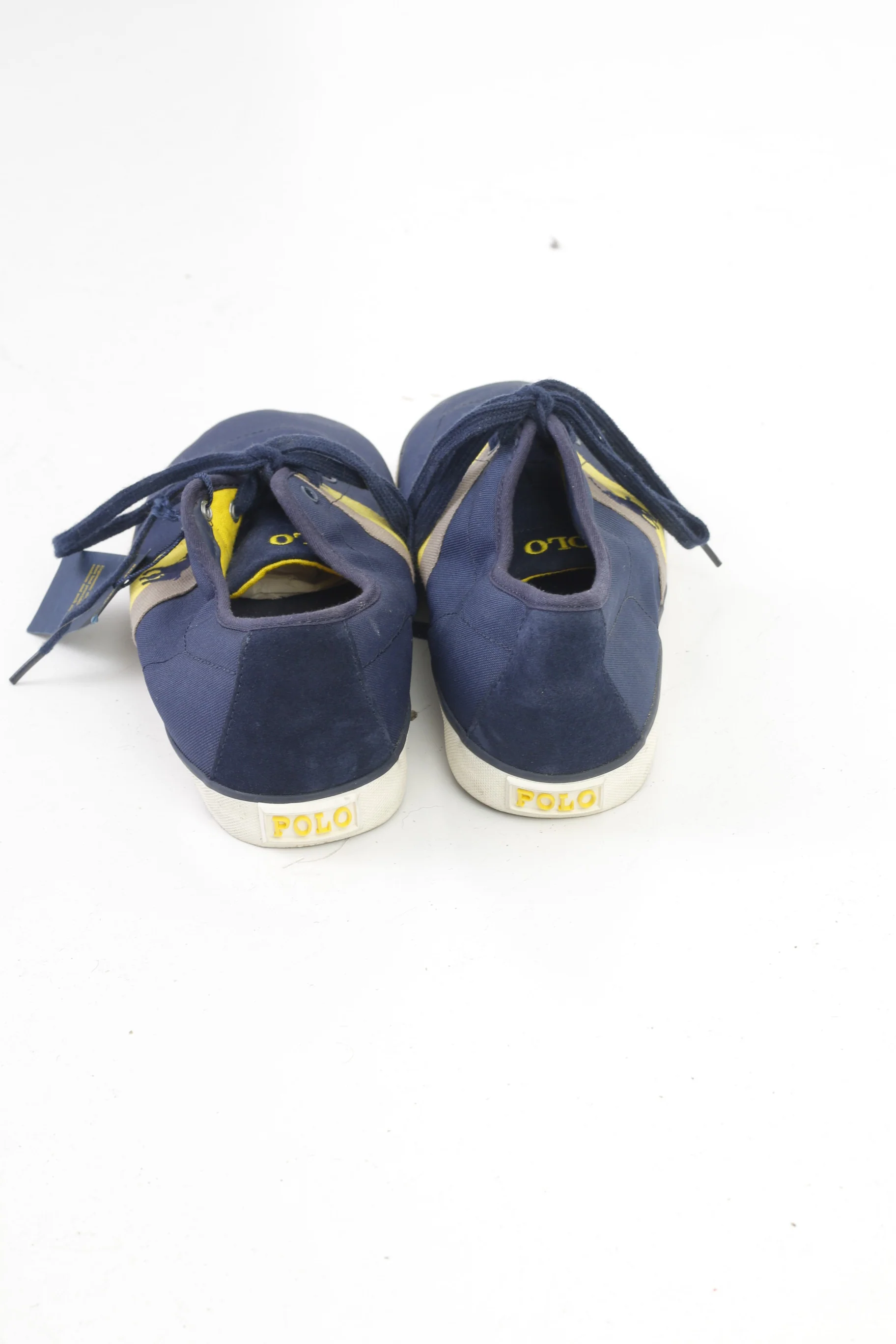 NEW Polo Ralph Lauren Men 12 45 Shoes Navy Training Laces Sneakers - Image 8