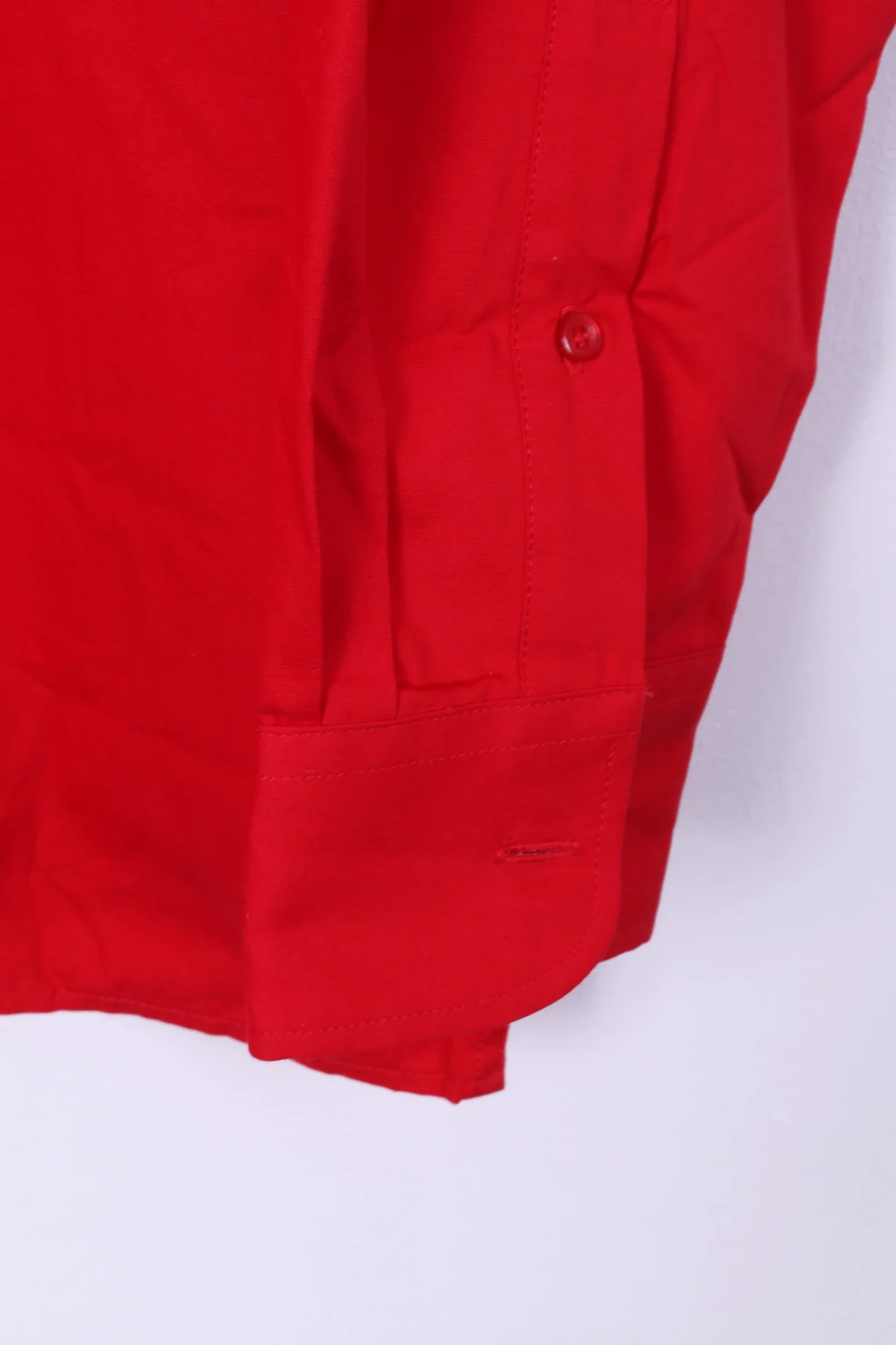 New Russell Collection Mens 41/42 16/16.5 L Casual Shirt Red Long Sleeve Cotton - Image 4