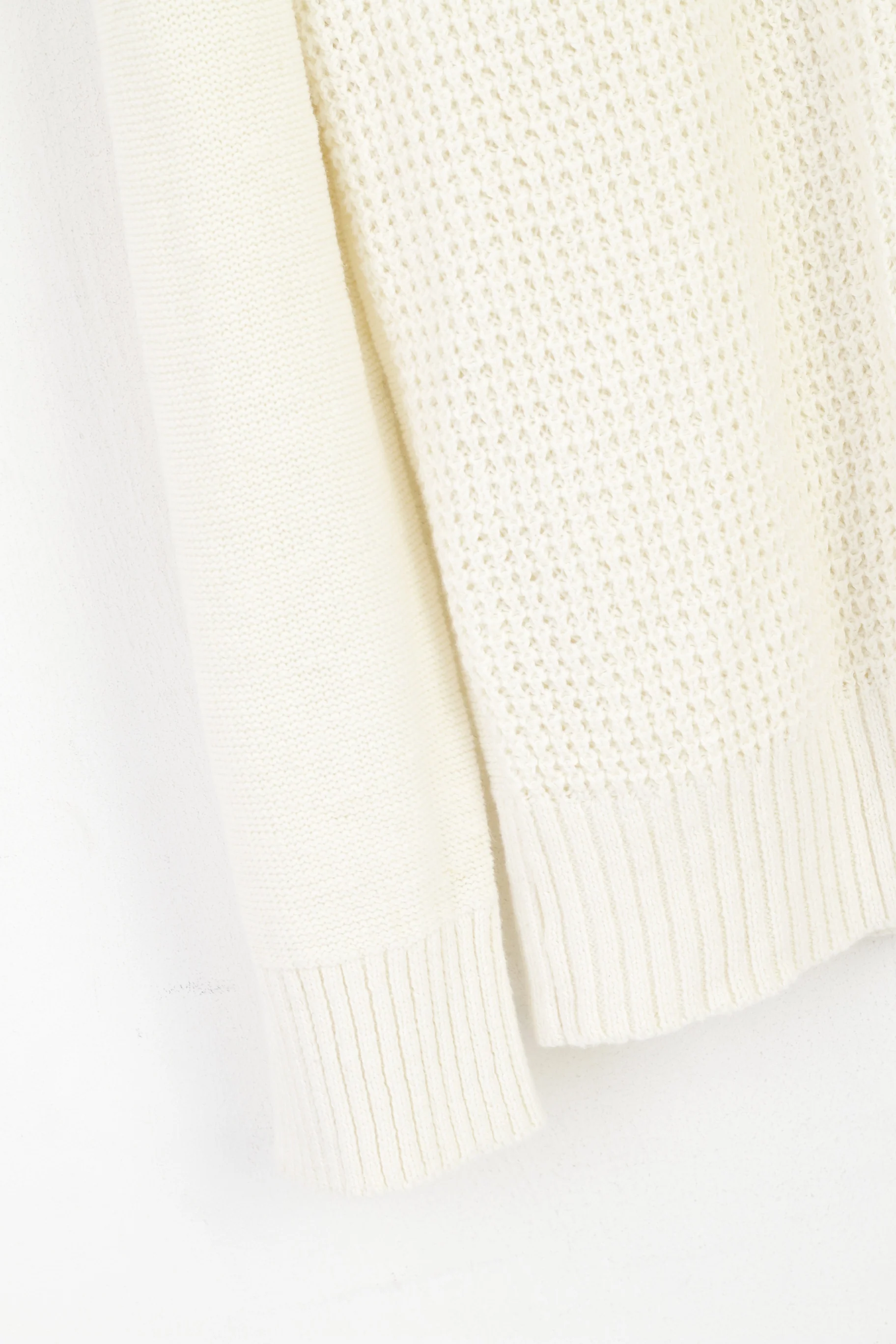 New Wesc Men M Jumper Beige Nicholas Knitted Linen Cotton Blend Sweater - Image 4