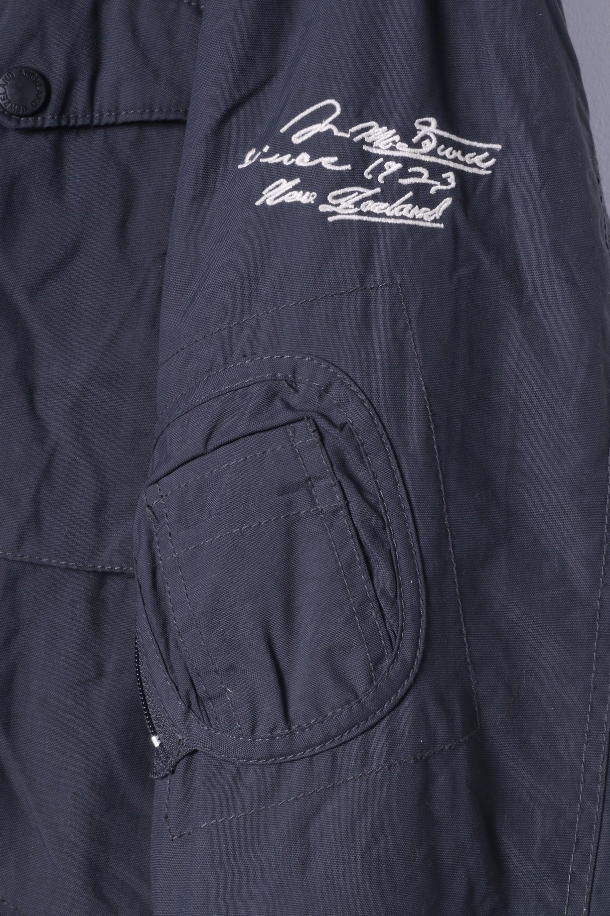 New Zealand Auckland Mens XXL Jacket Navy Padded Removable Lining Hidden Hood Top - Image 6