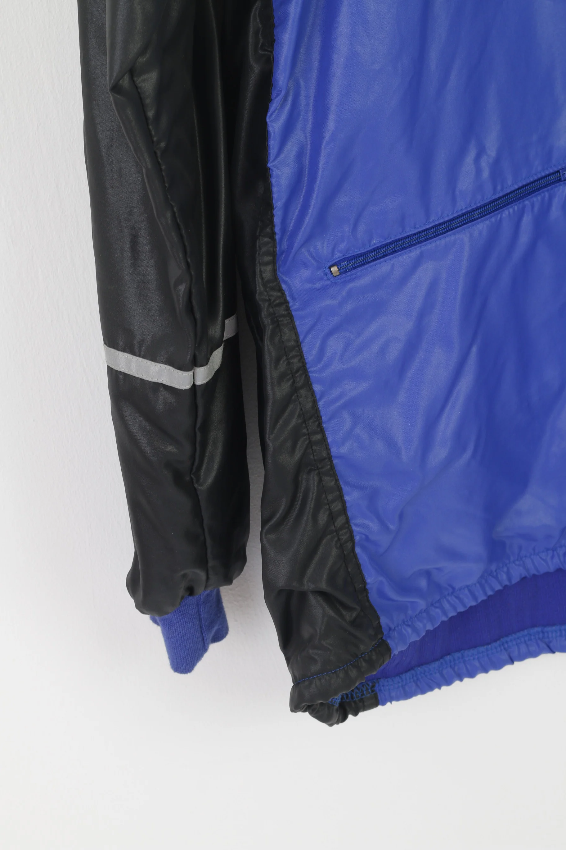 Newline Men L Jacket Navy Vintage 90s Zip Neck Nylon Performance Sport Pullover Top - Image 3