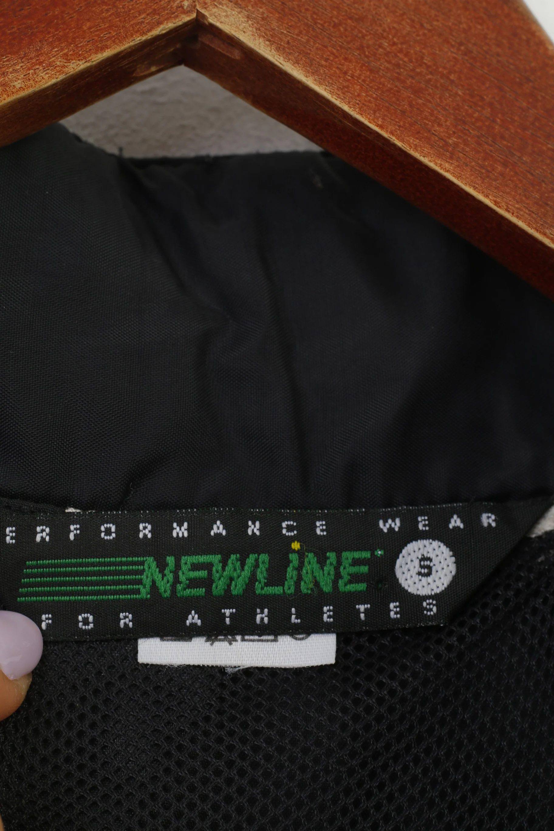 Newline Men S Jacket Black Run Performance Wear Nylon Sport Zip Neck Top - Image 5