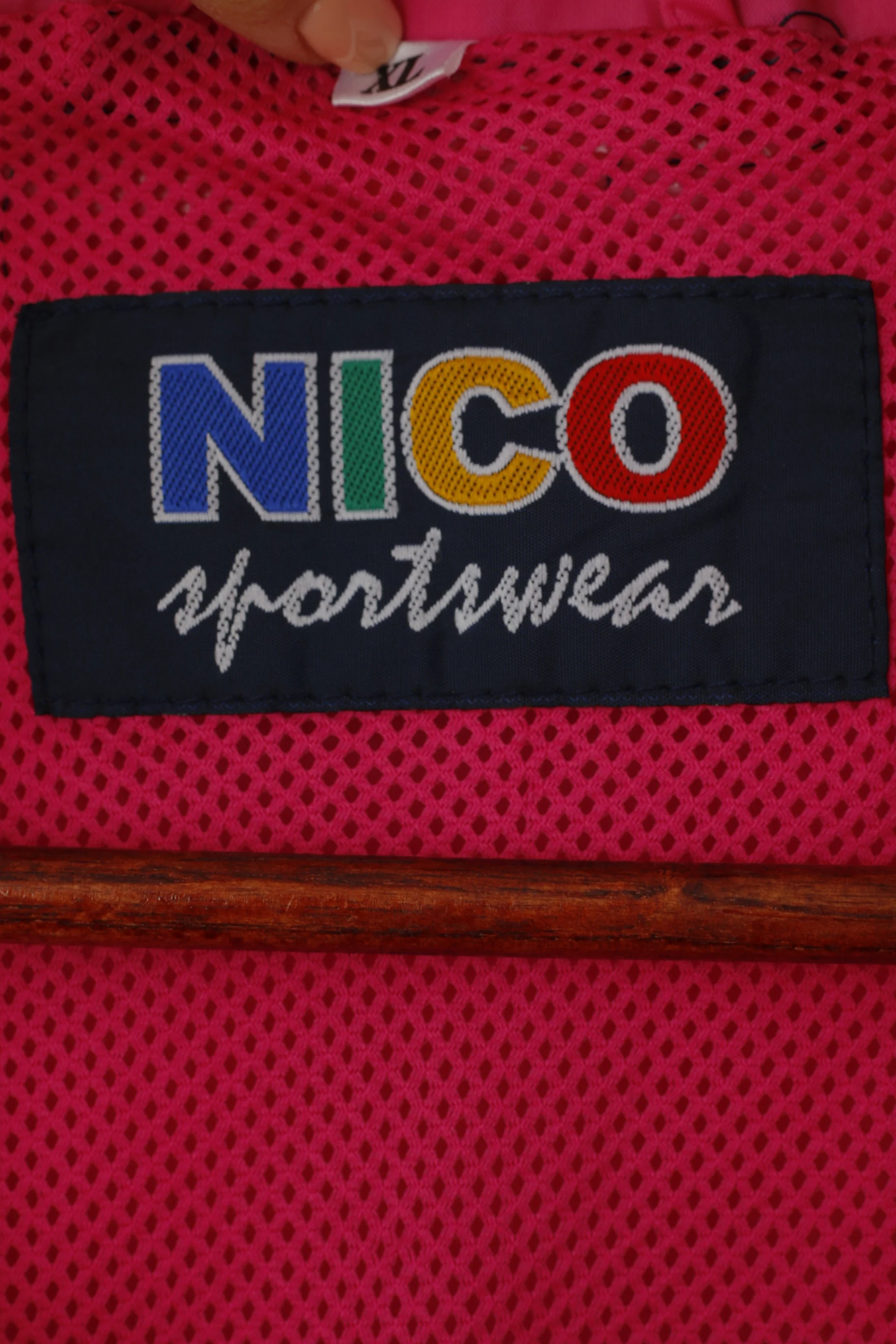 NICO Sportswear Men XL Jacket Pink Nylon Waterproof Extreme 3000mm Zip Up Top - Image 5