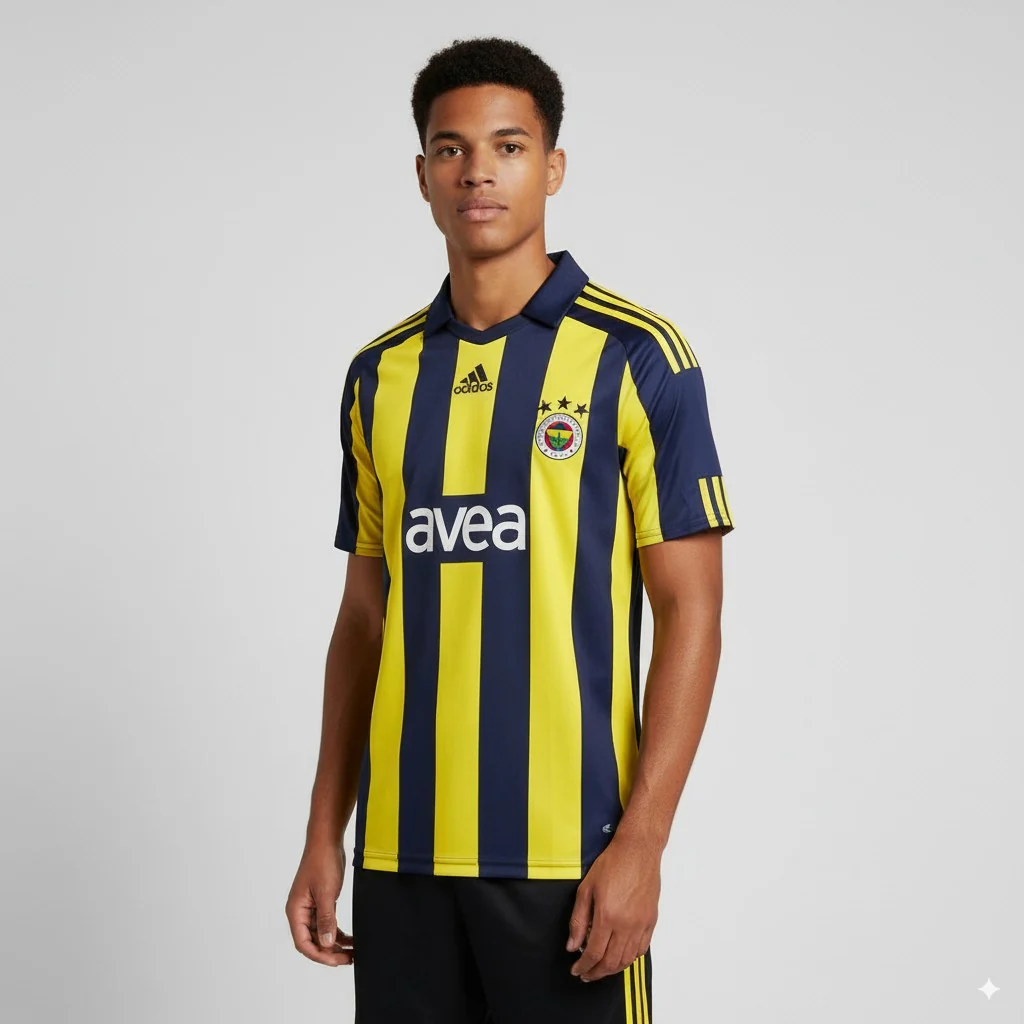 Adidas Fenerbahce Home XS Shirt Yellow Football Turkey Vintage Sportswear Jersey Top