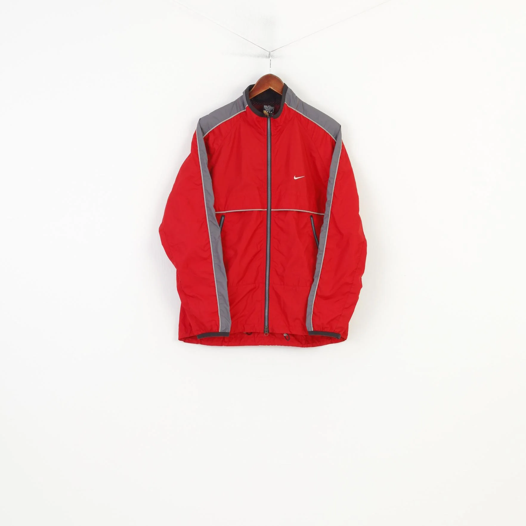 Nike Men 48 L Jacket Red Vintage Lightweight Full Zipper Outwear Sport Top - Image 2