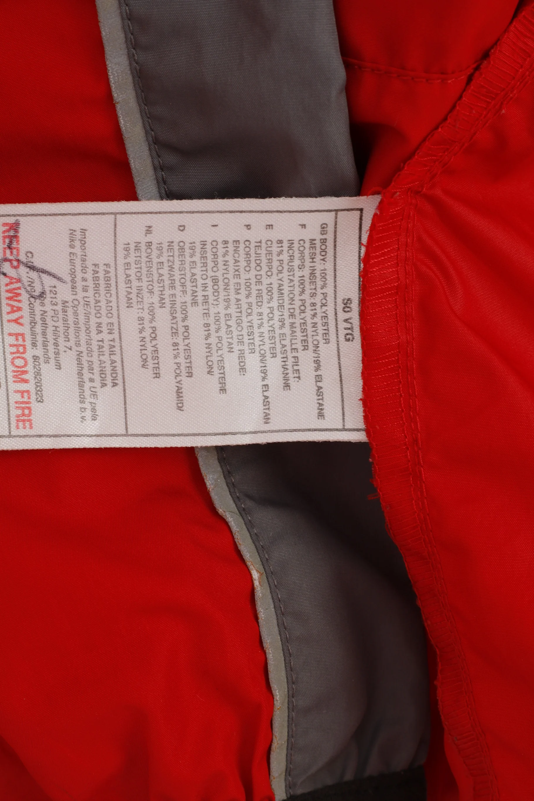 Nike Men 48 L Jacket Red Vintage Lightweight Full Zipper Outwear Sport Top - Image 7