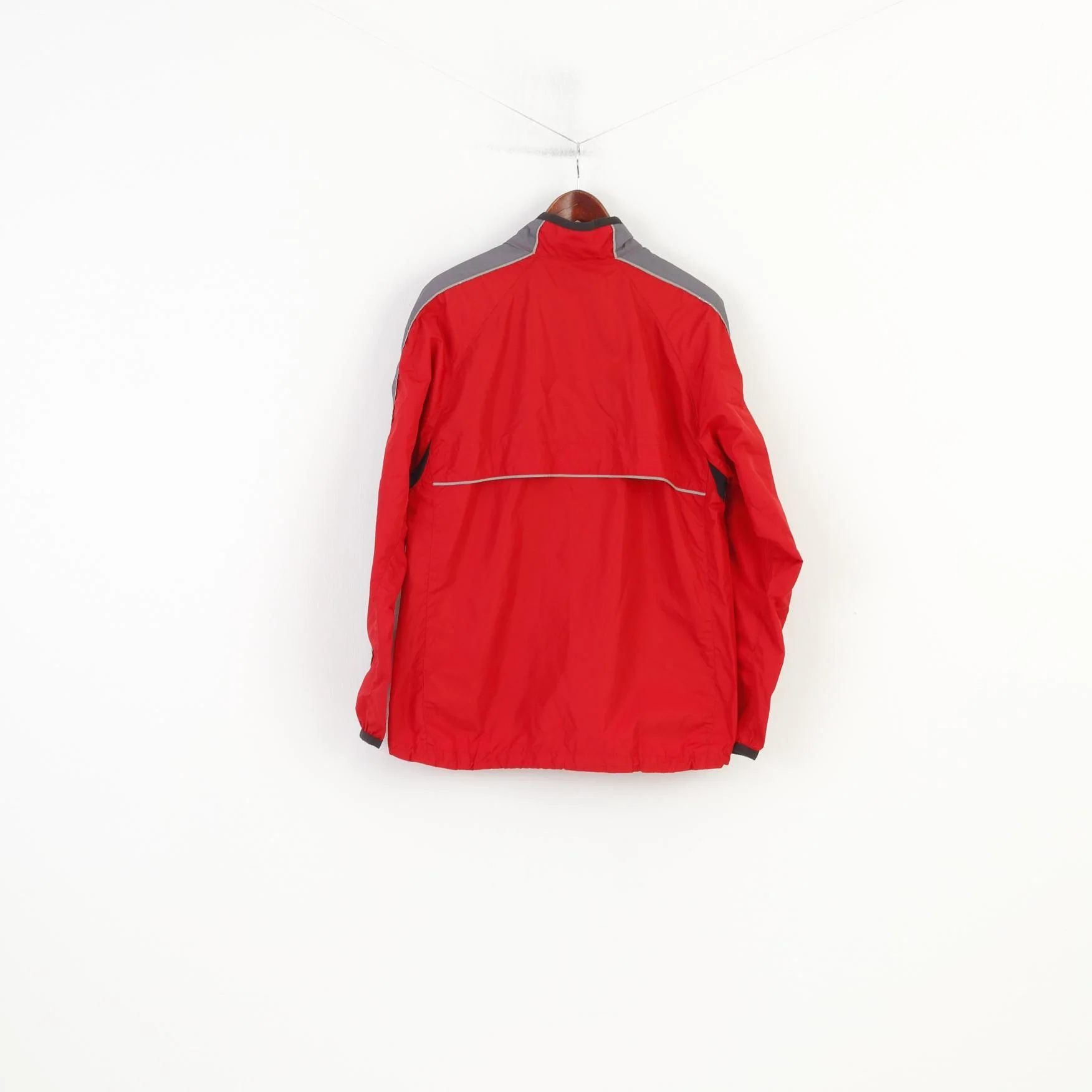 Nike Men 48 L Jacket Red Vintage Lightweight Full Zipper Outwear Sport Top - Image 8