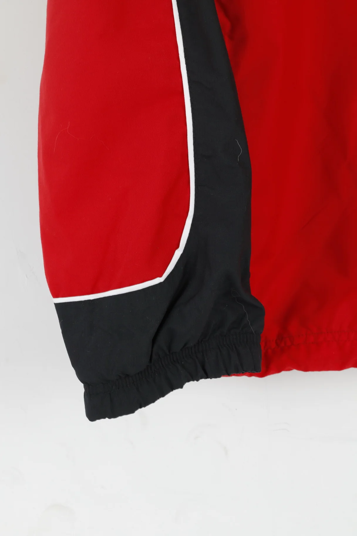 Nike Men L Jacket Red Active Full Zipper Nylon Sportswear Football Top - Image 4