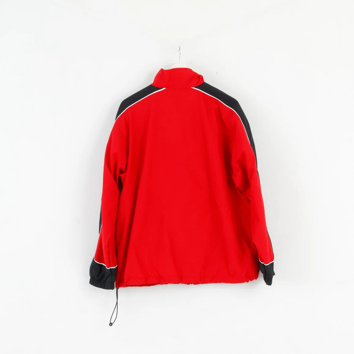 Nike Men L Jacket Red Active Full Zipper Nylon Sportswear Football Top - Image 7
