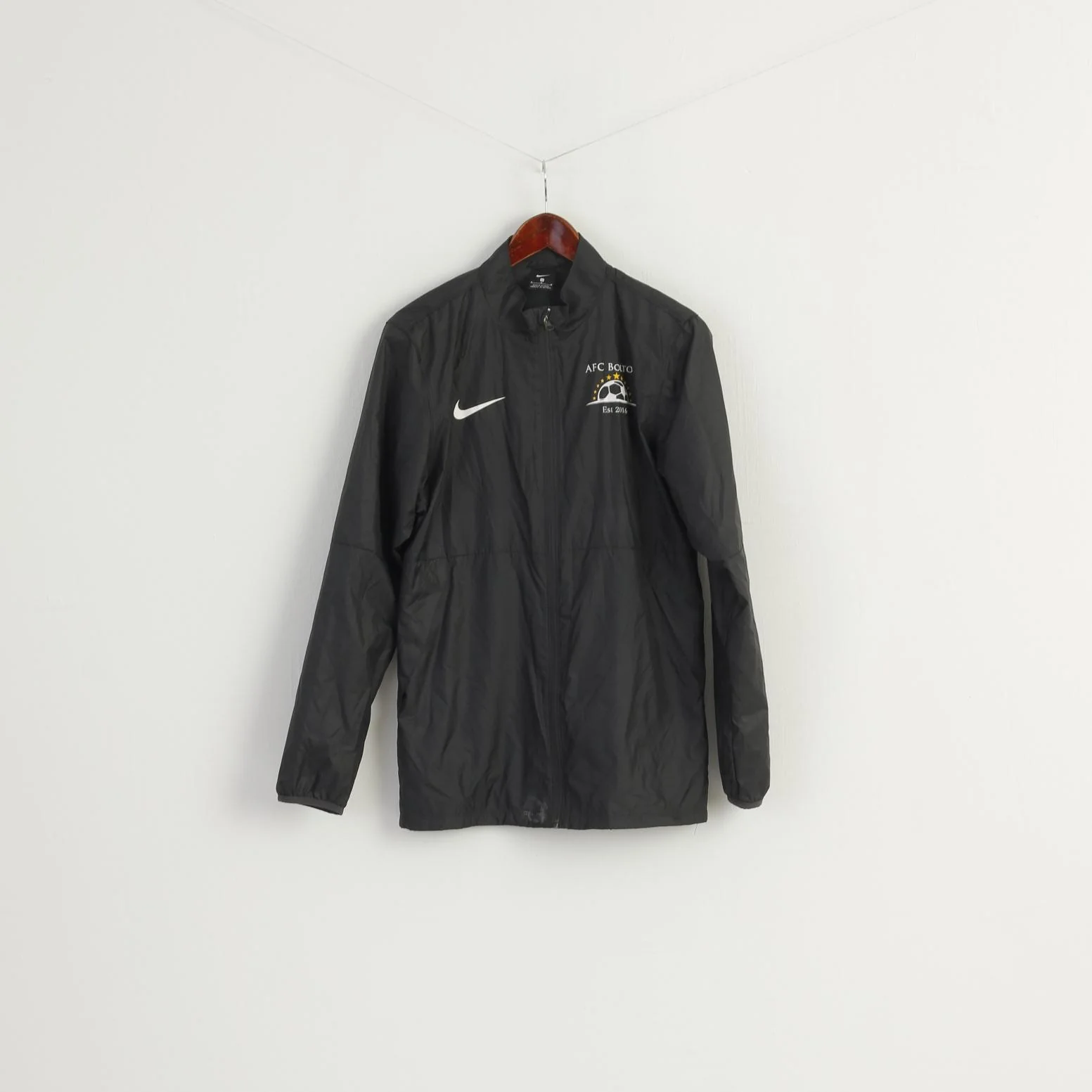 Nike Men M Jacket Gray AFC Bolton 2016 Watson Zip Up Sportswear Top - Image 2
