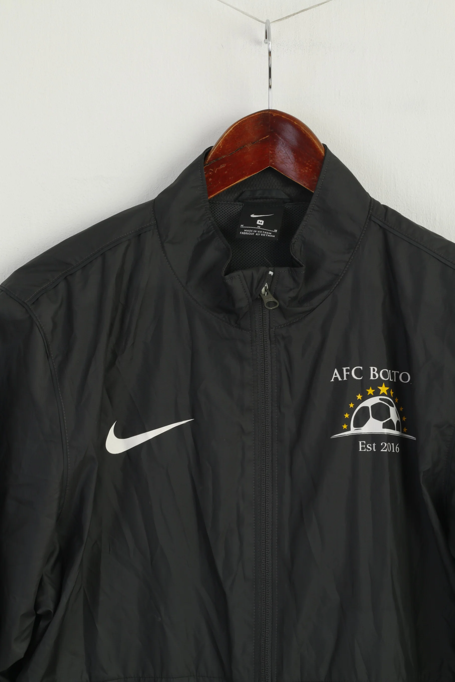 Nike Men M Jacket Gray AFC Bolton 2016 Watson Zip Up Sportswear Top - Image 3