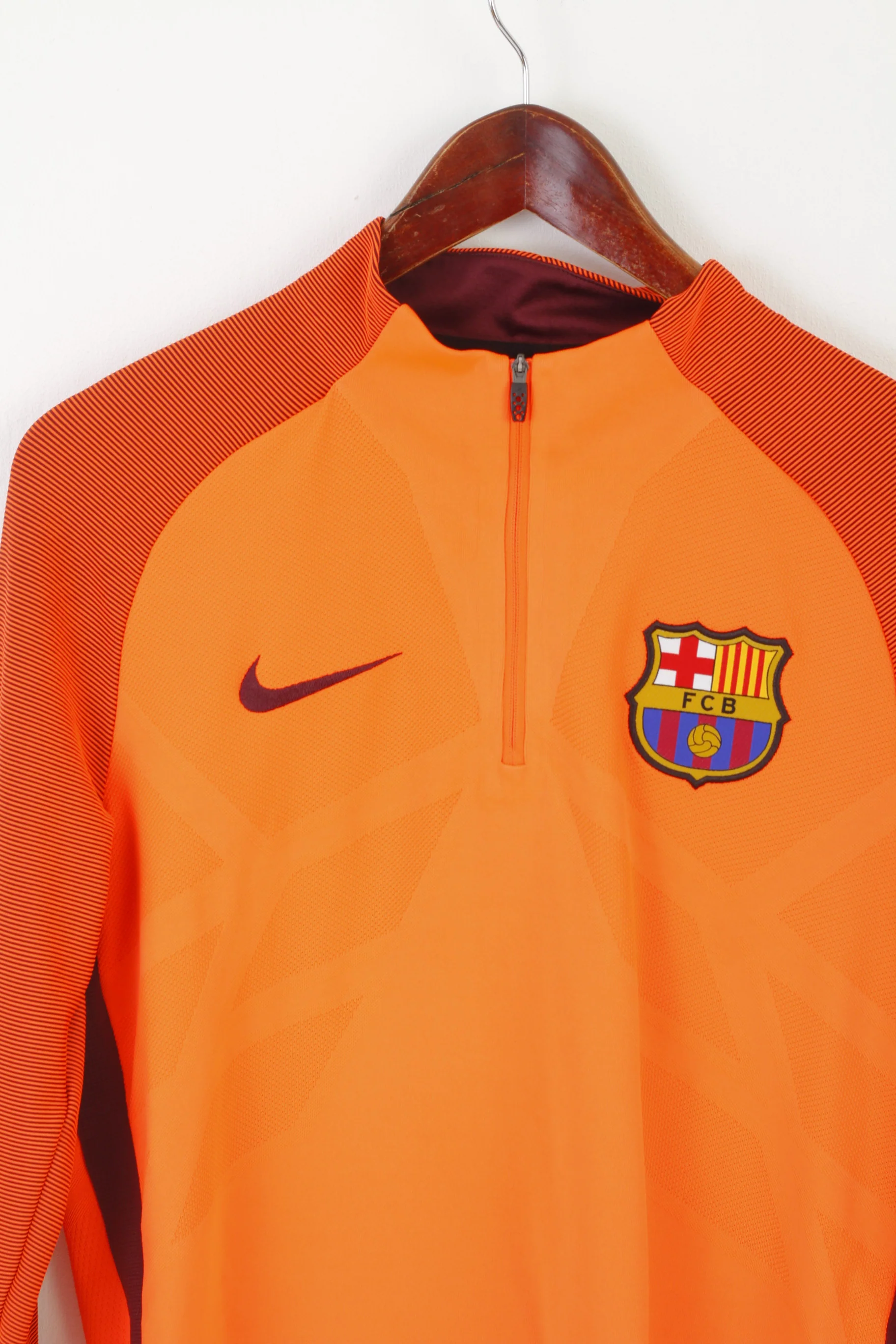 Nike Men M Shirt Neon Orange FC Barcelona Aeroswift Jersey Sportswear Top - Image 3