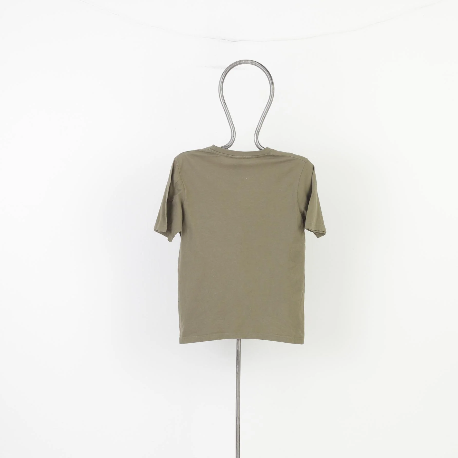 Nike Men M T-Shirt Khaki Short Sleeve Cotton Sport Vintage Graphic Top - Image 7