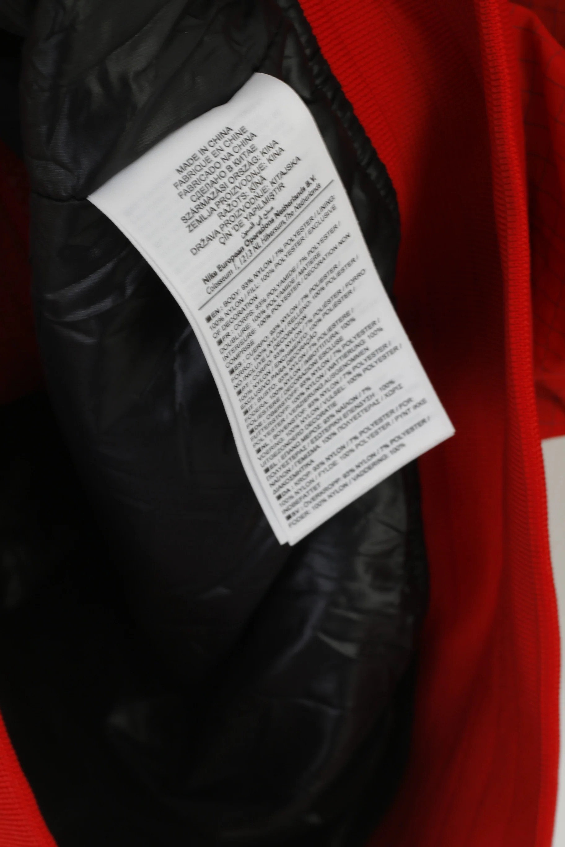 Nike Men S Jacket Gray Red Vintage Nylon Full Zipper Sportswear Collared Top - Image 6