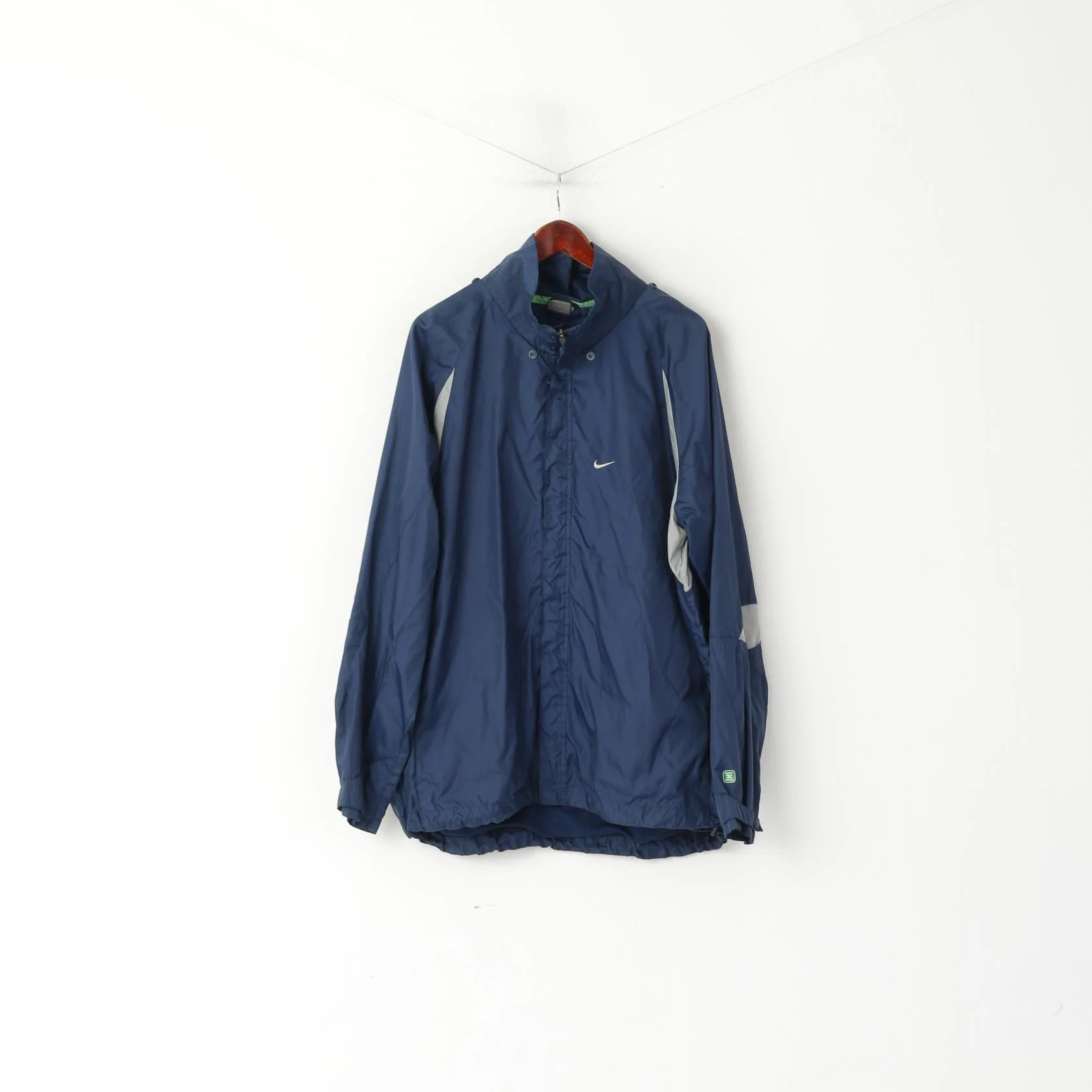Nike Men XL 188 Jacket Navy Lightweight Vintage Run Sportswear Zip Up Top - Image 2
