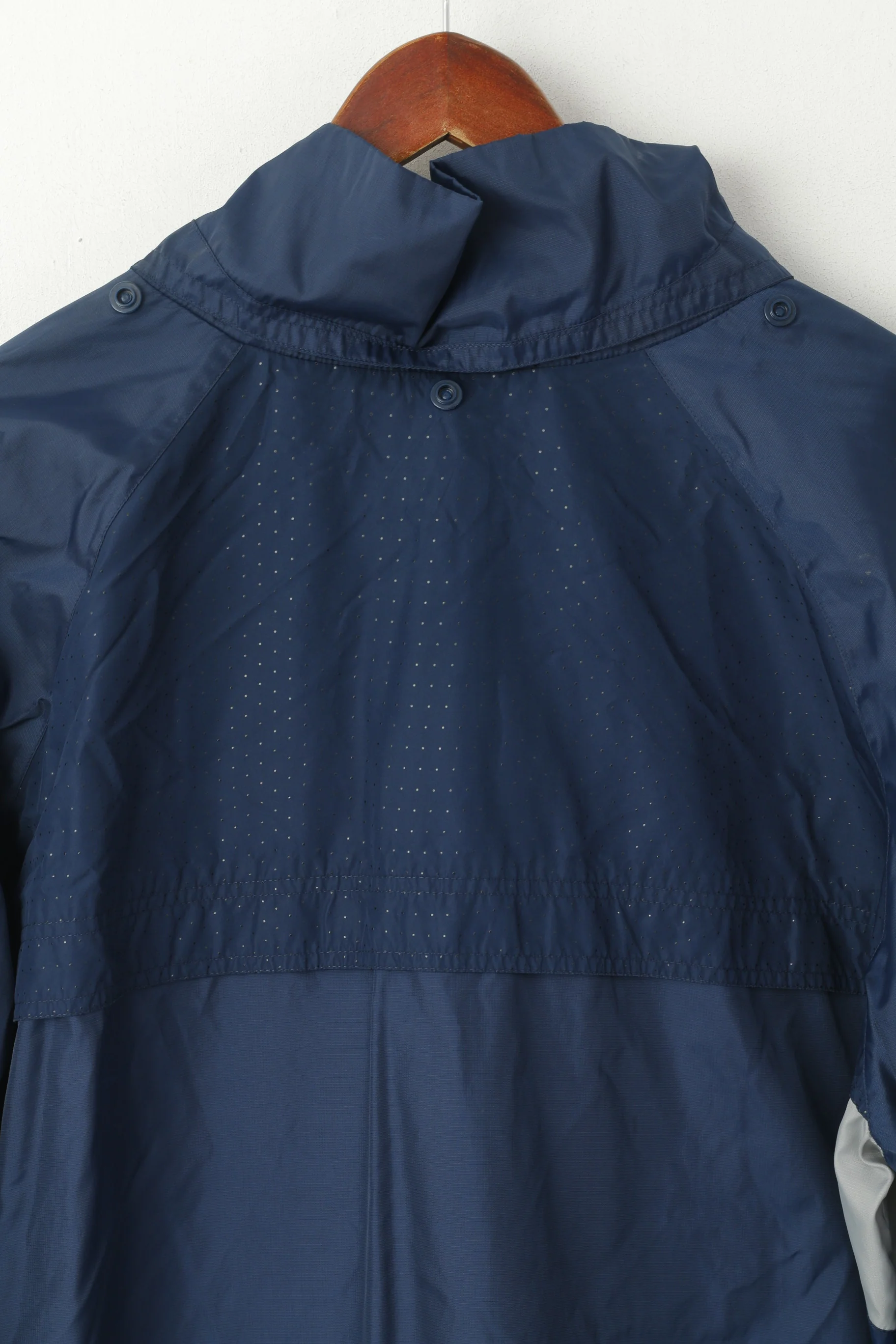Nike Men XL 188 Jacket Navy Lightweight Vintage Run Sportswear Zip Up Top - Image 7