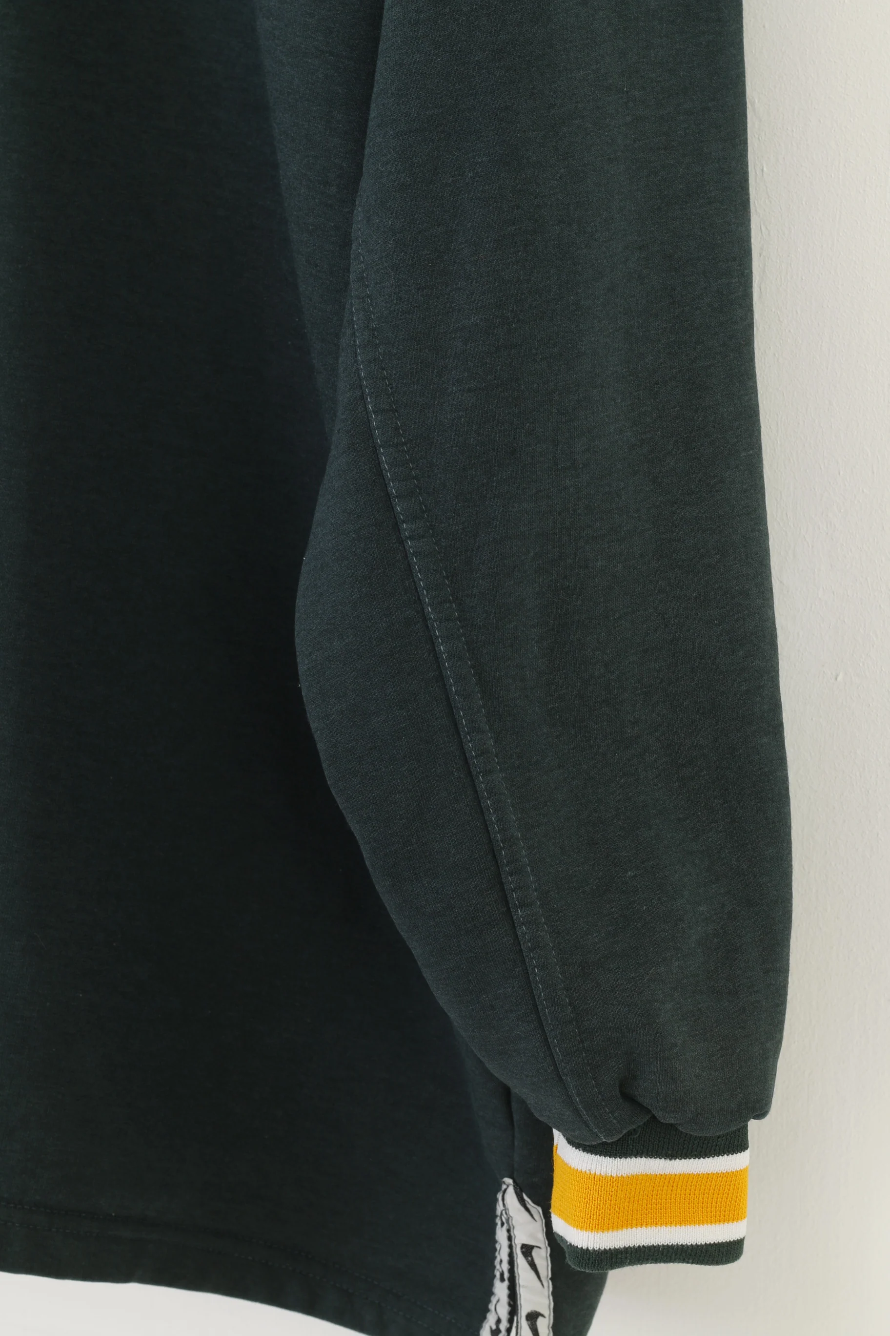 Nike Men XXL Sweatshirt V Neck Vintage 90s Cotton Green Hoodie Service Top - Image 3