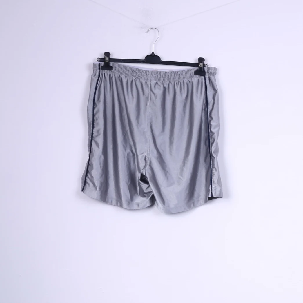 Nike Men XL 45/47 Shorts Grey Shiny Vintage Sportswear Football - Image 4