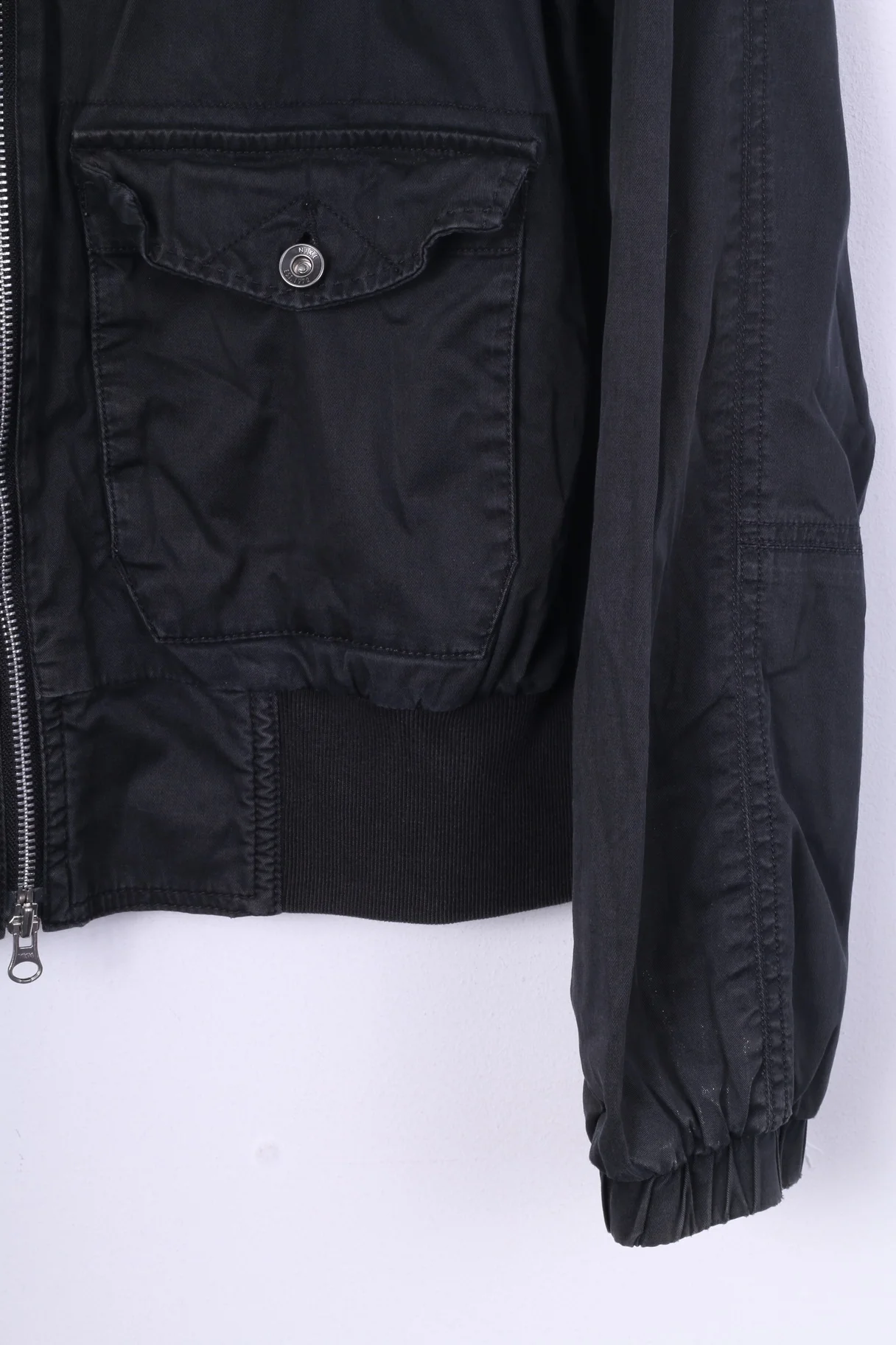 Nike Sportswear Womens L 14/16 Jacket Black Cotton Full Zipper Pocket - Image 3