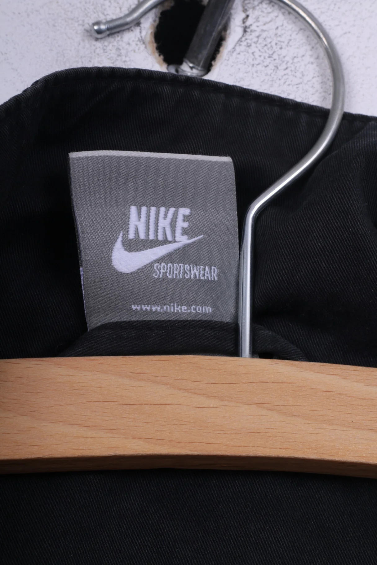Nike Sportswear Womens L 14/16 Jacket Black Cotton Full Zipper Pocket - Image 5