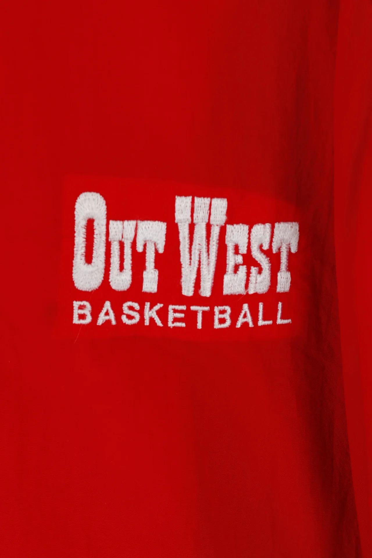 Nike Team Men L Jacket Red Nylon Out West Basketball Activewear Zip Up Top - Image 5
