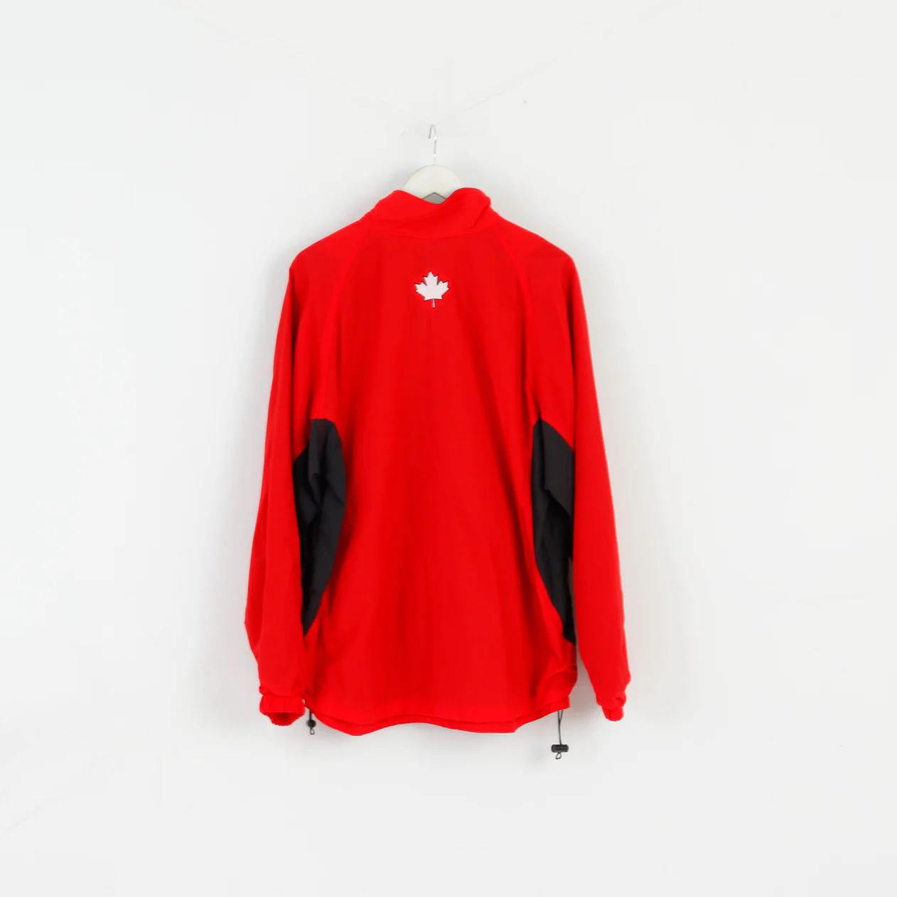 Nike Team Men L Jacket Red Nylon Out West Basketball Activewear Zip Up Top - Image 8