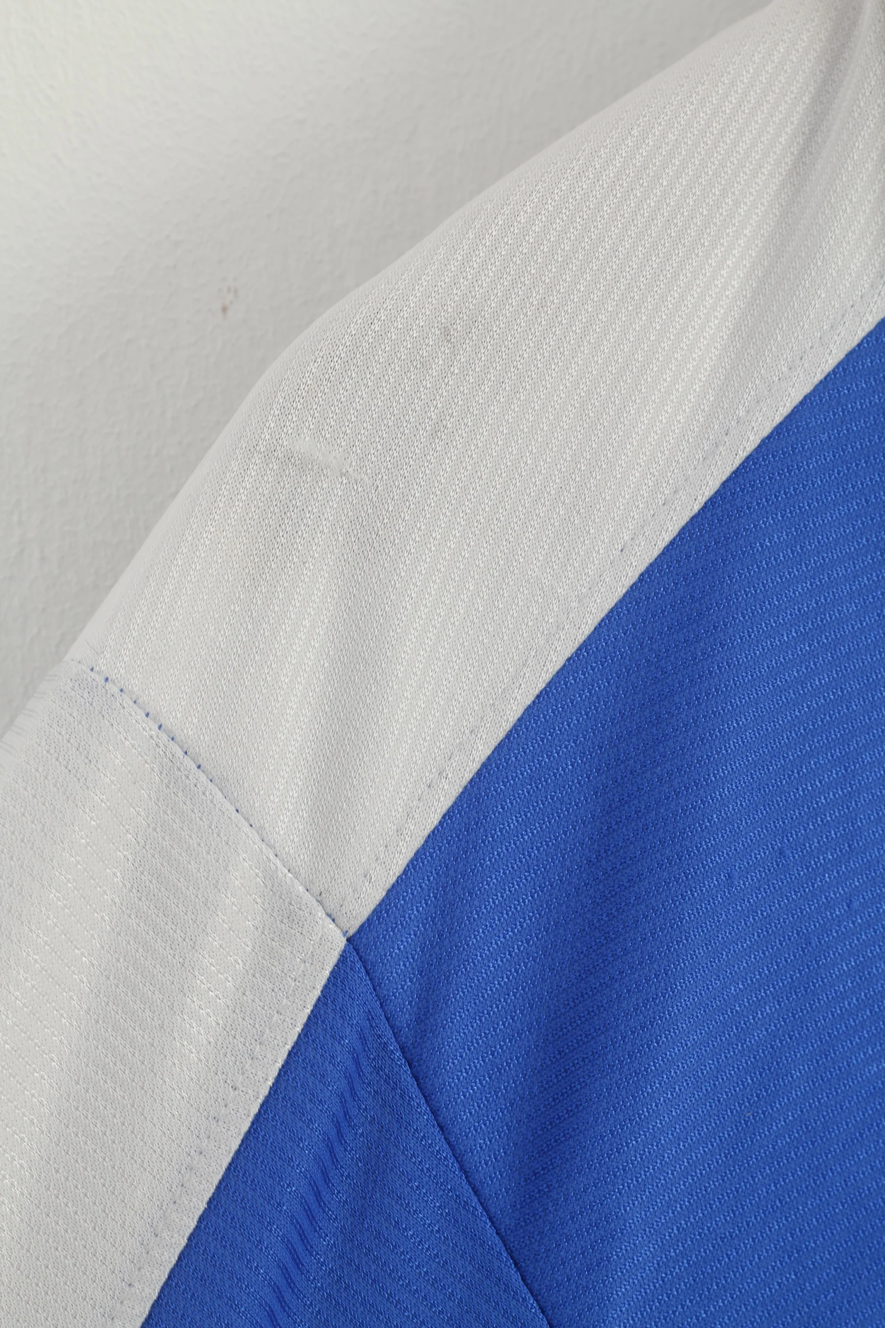 Nike Team Men S Polo Shirt Blue Shiny Vintage Sportswear Logo 90s Jersey Top - Image 4